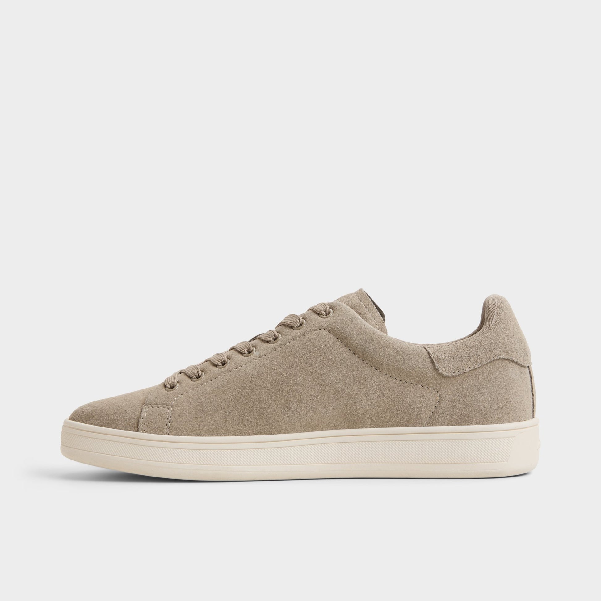 Side view of Taupe Grit Low top sneaker