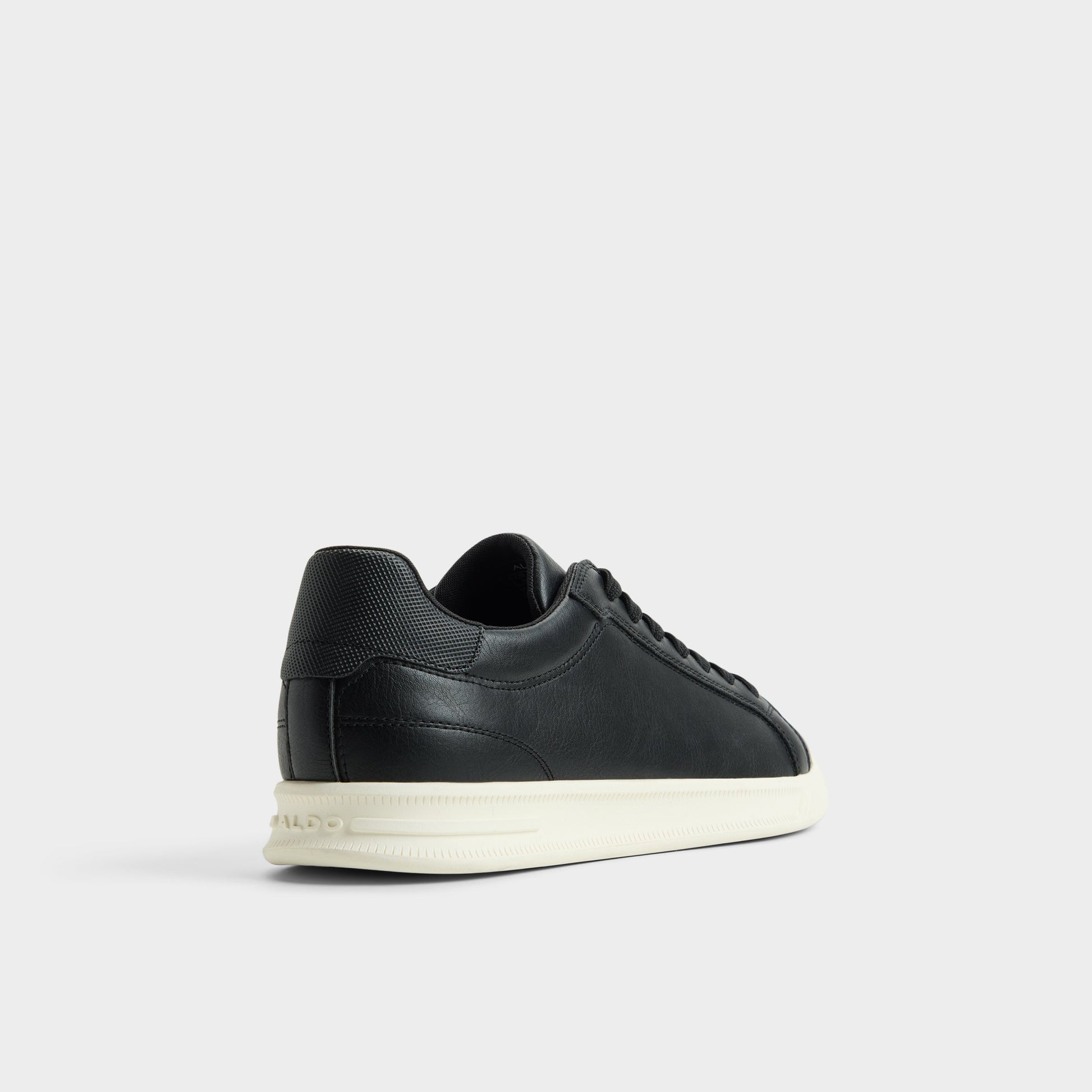 Three-quarter angle of Black Jeremie Low top sneaker's back side