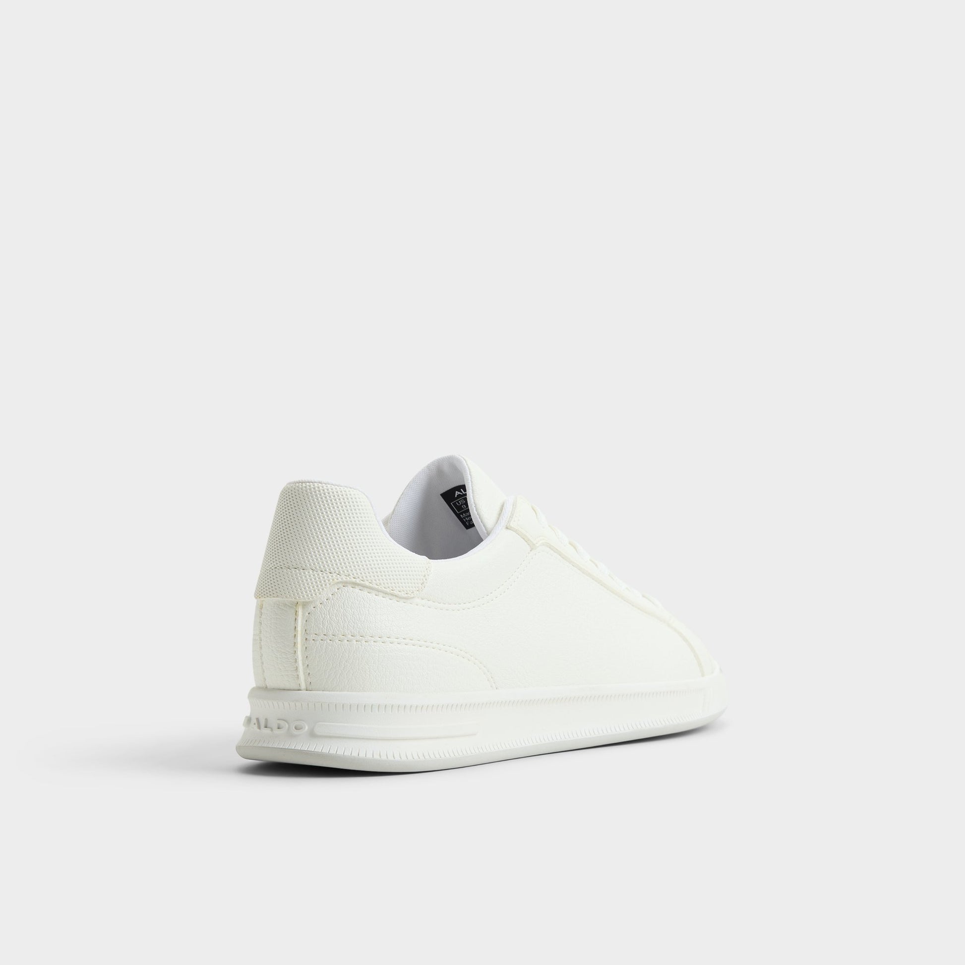 Three-quarter angle of White Jeremie Low top sneaker's back side