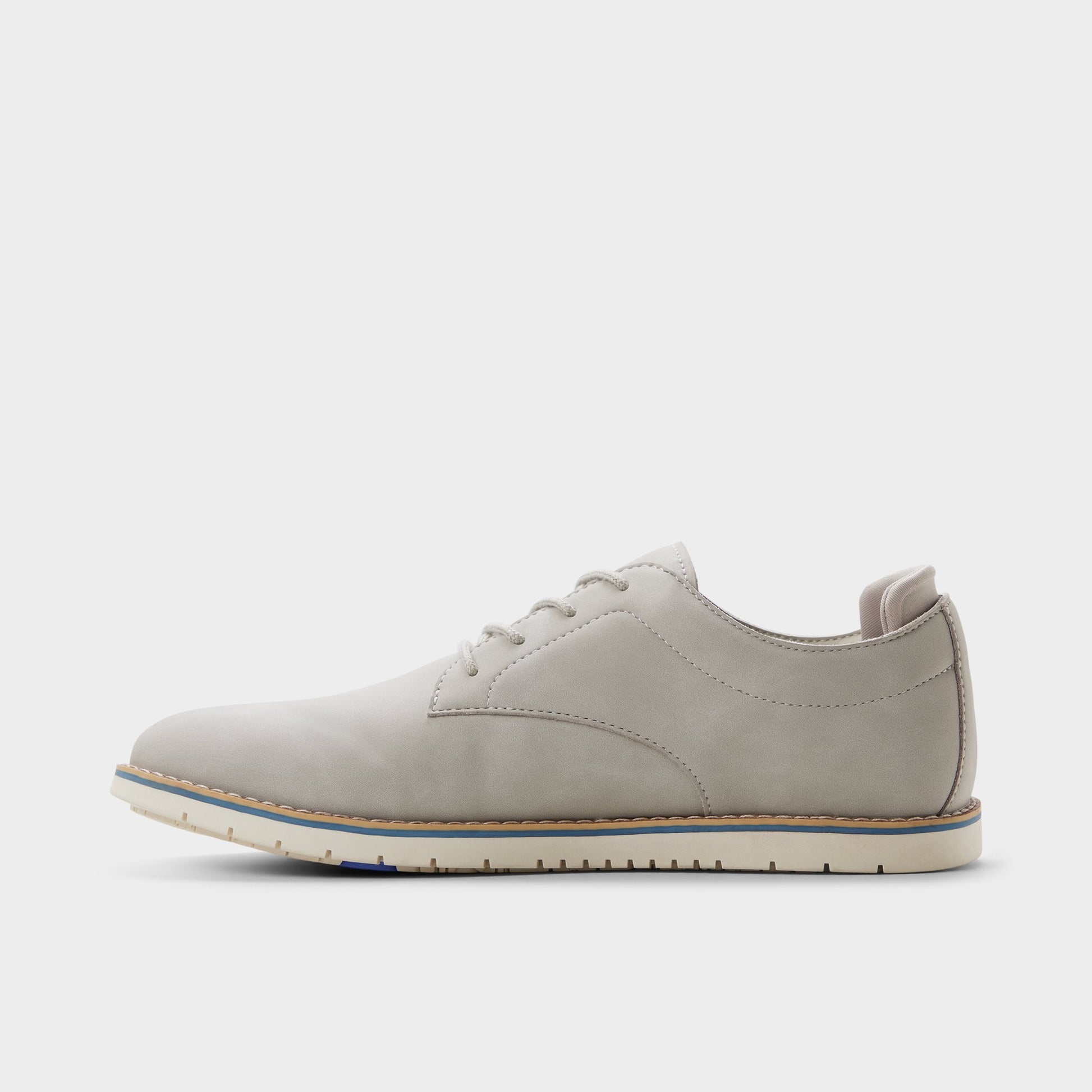 Side view of Grey Pedro Oxford shoe