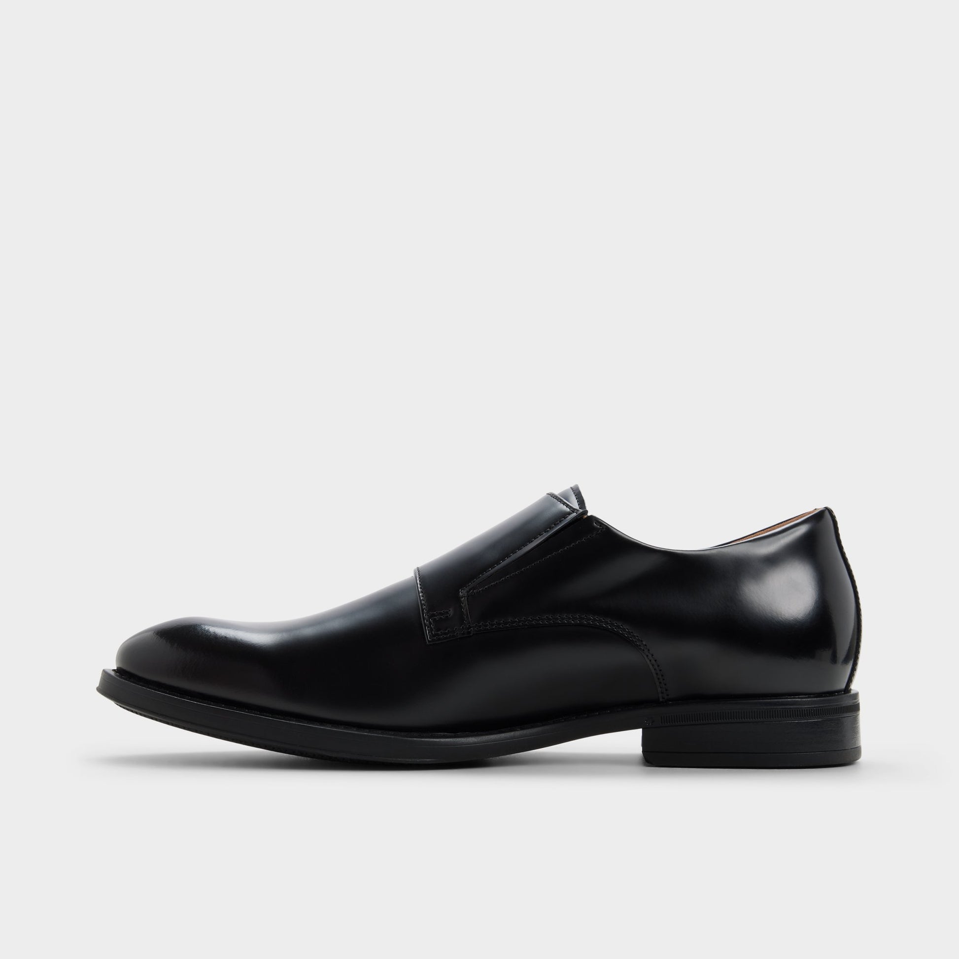 Side view of Black Gomez Monkstrap loafer