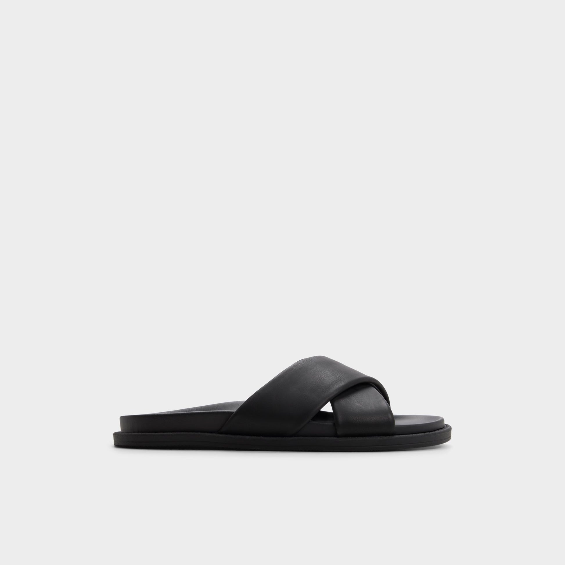 Main View of Black Borgo Slide sandal for Mens