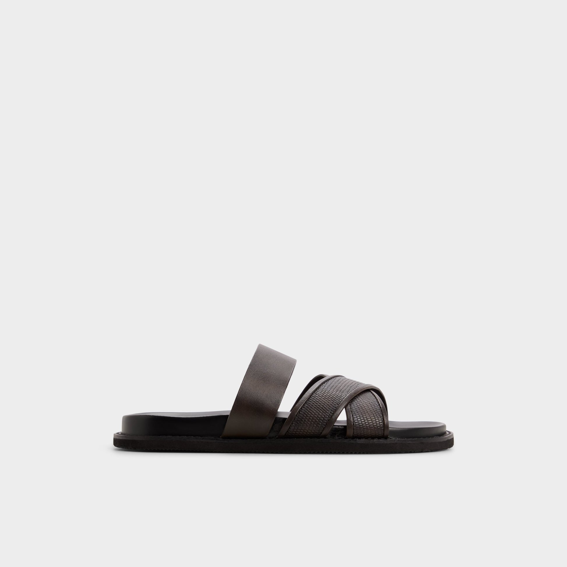 Main View of Dark brown Kendo Slide sandal for Mens