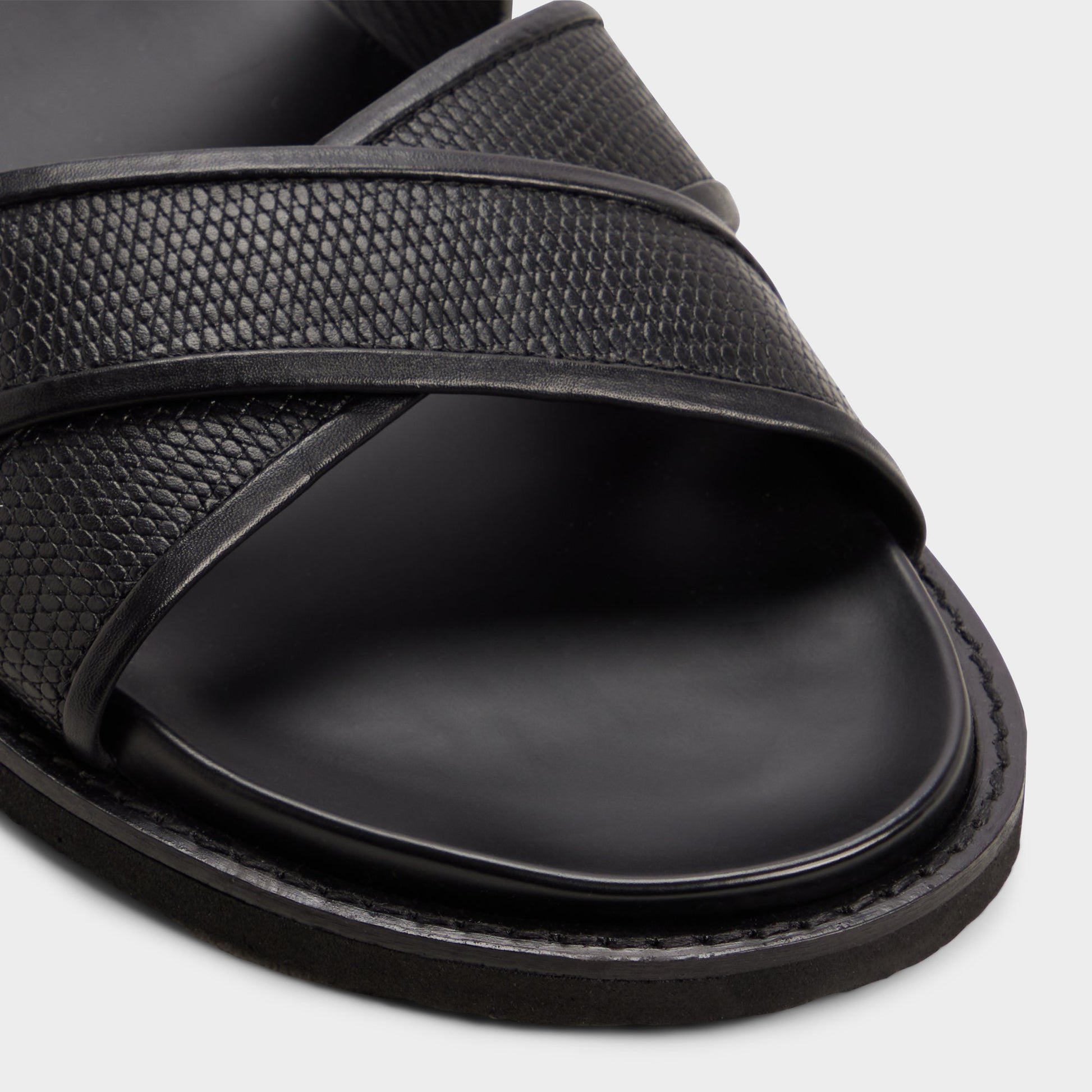 Close-up of the Black Kendo Slide sandal