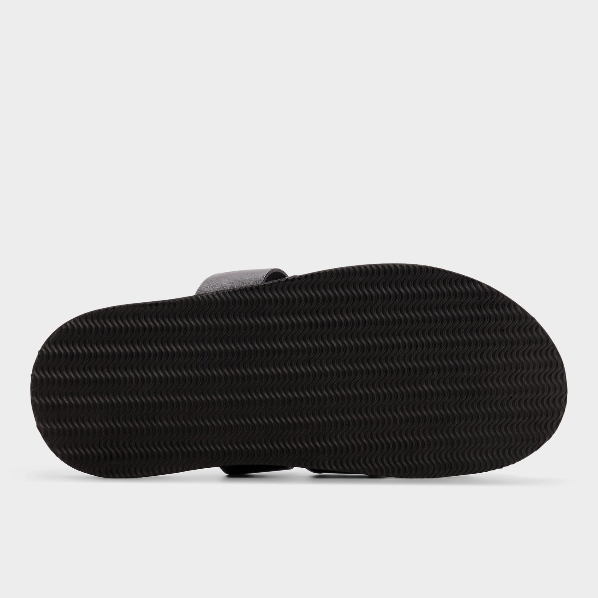 View of Black Kendo Slide sandal's sole