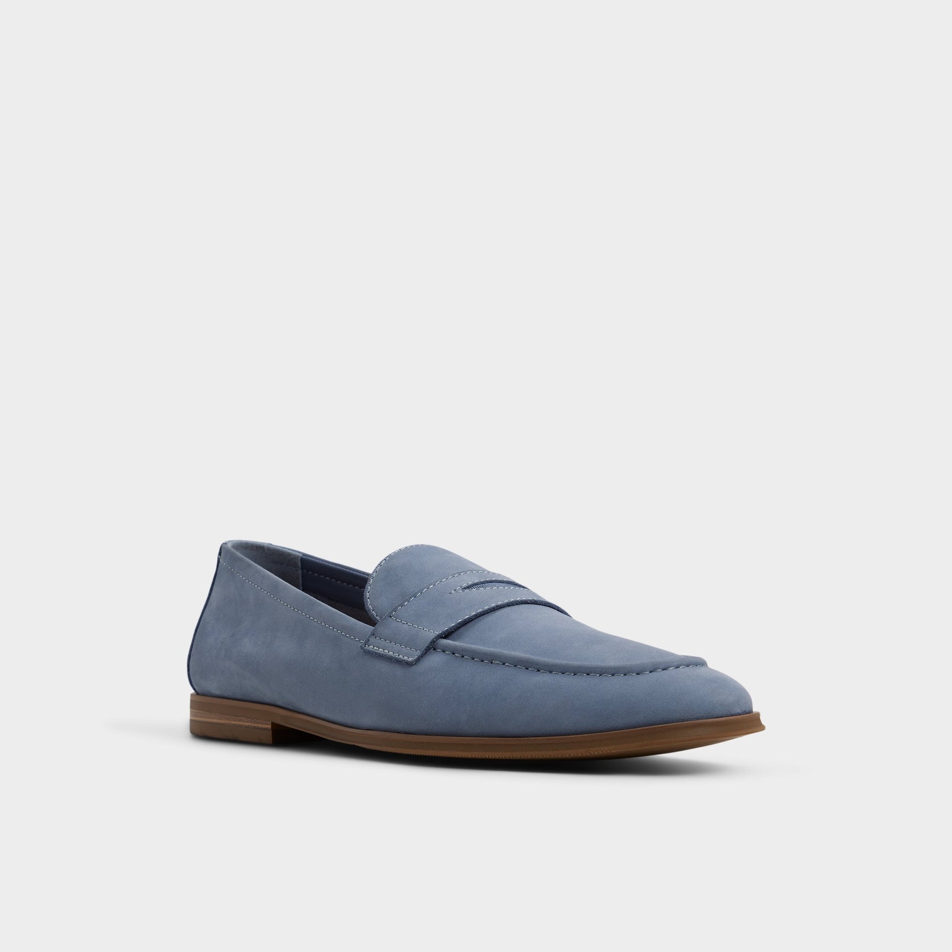 Three-quarter angle of Light/pastel blue Journey Loafer's front side