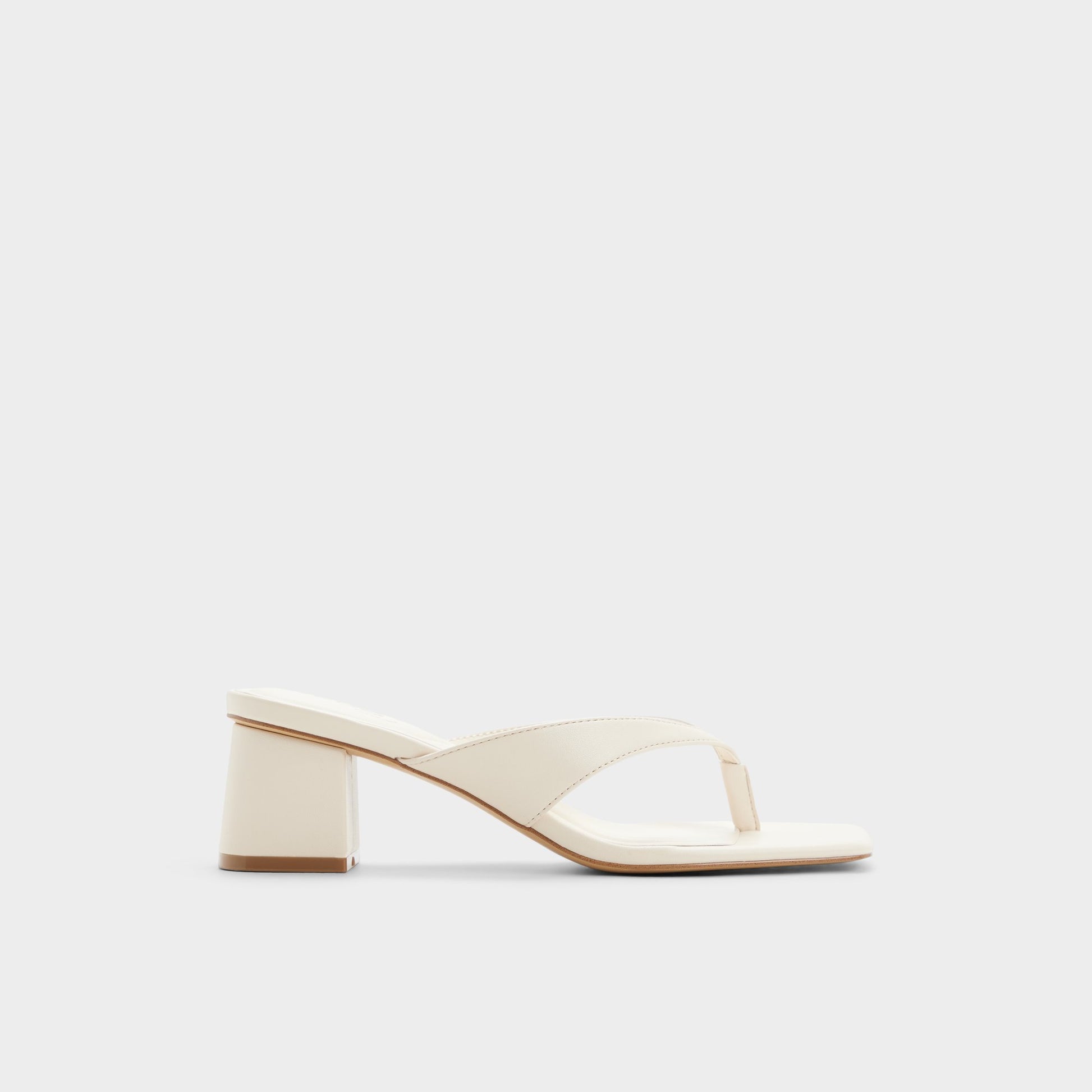 Main View of Other white Antonina Block heeled flip flop for Womens