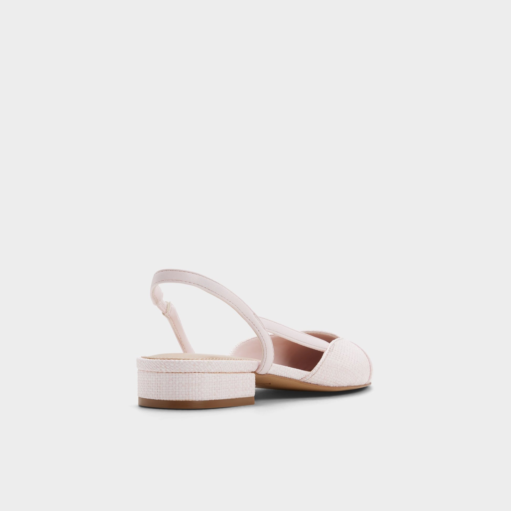 Three-quarter angle of Light pink Clementinne Slingback ballerina's back side
