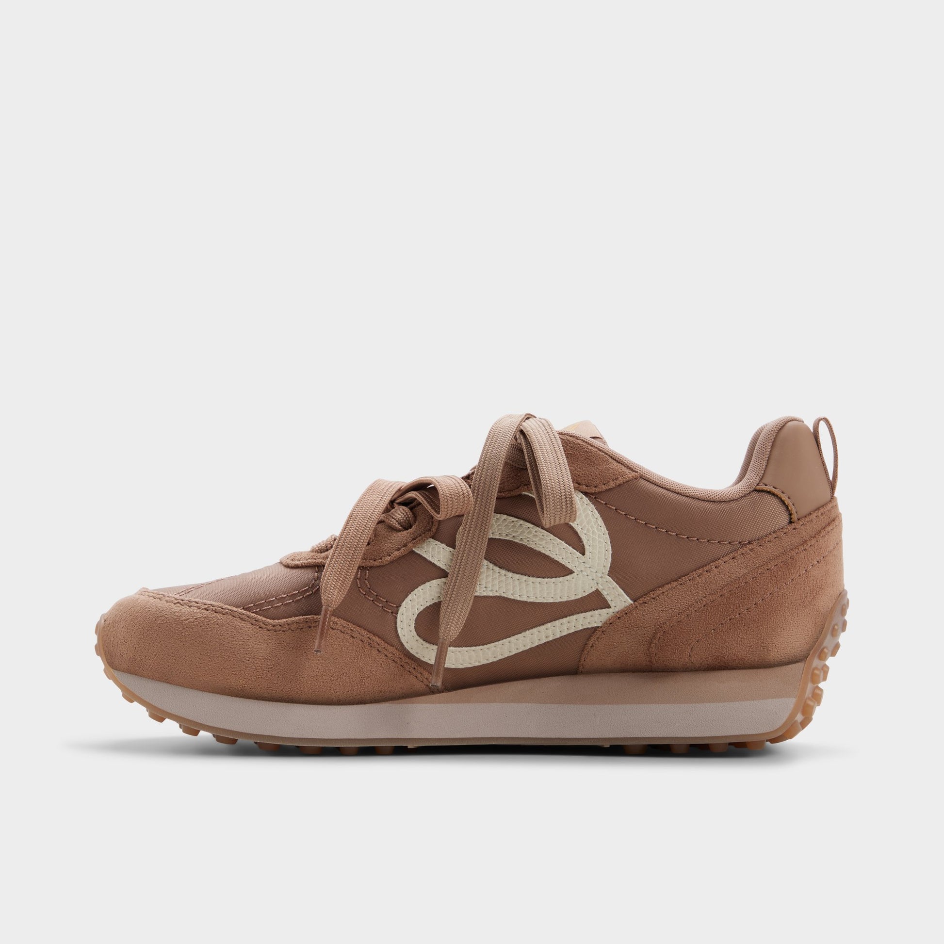 Side view of Light brown Caely Sneaker