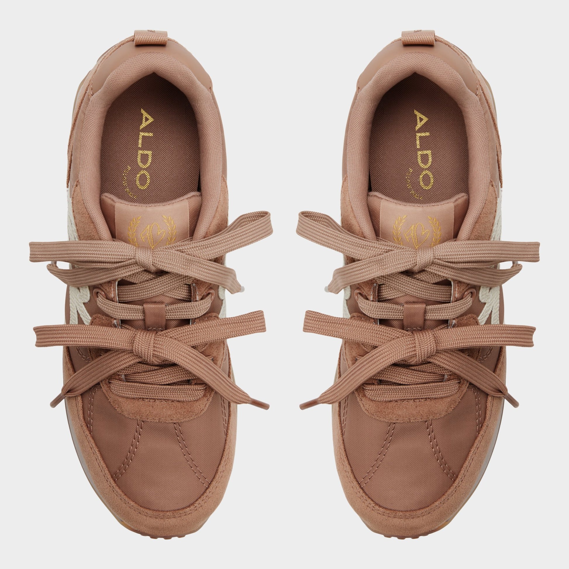 Top-down view of the Light brown Caely Sneaker