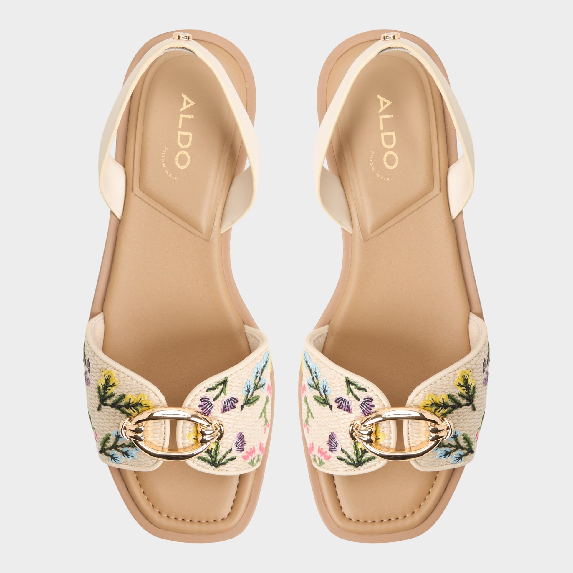 Top-down view of the Multi Calelian Flat sandal