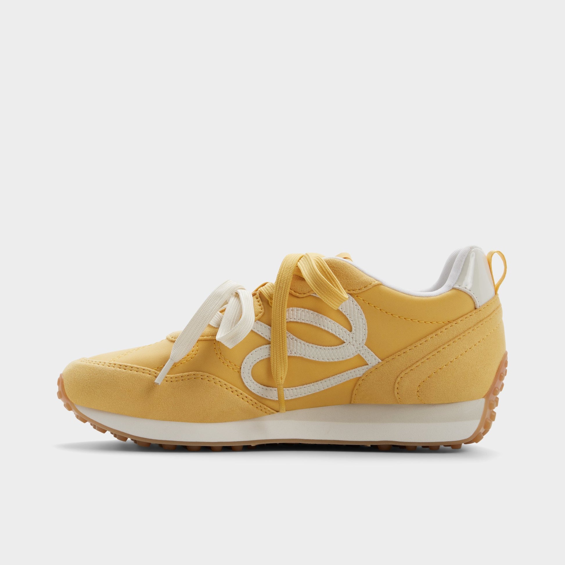 Side view of Medium yellow Caely Sneaker