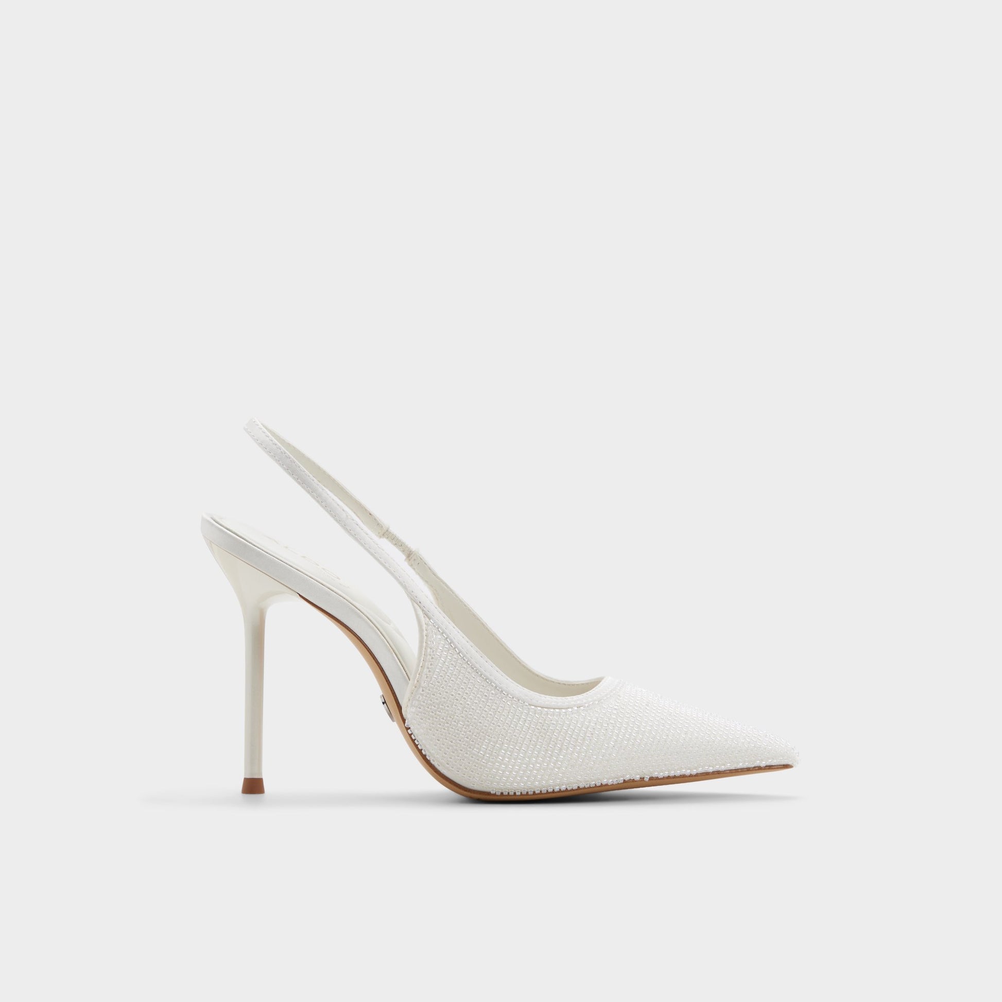 Vue principale de Blanc/Oss Pearlescent Talon haut à bride arrière pour Femmes