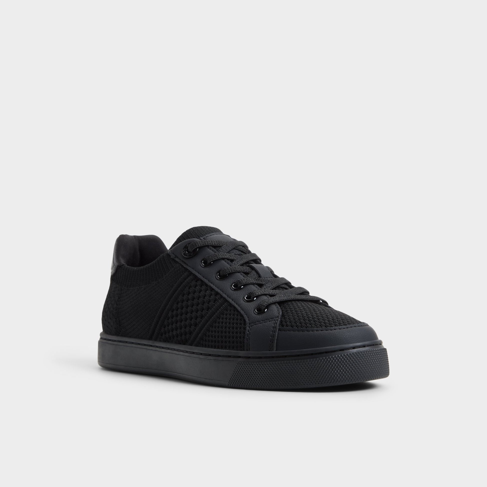 Three-quarter angle of Black Criehar Sneaker's front side