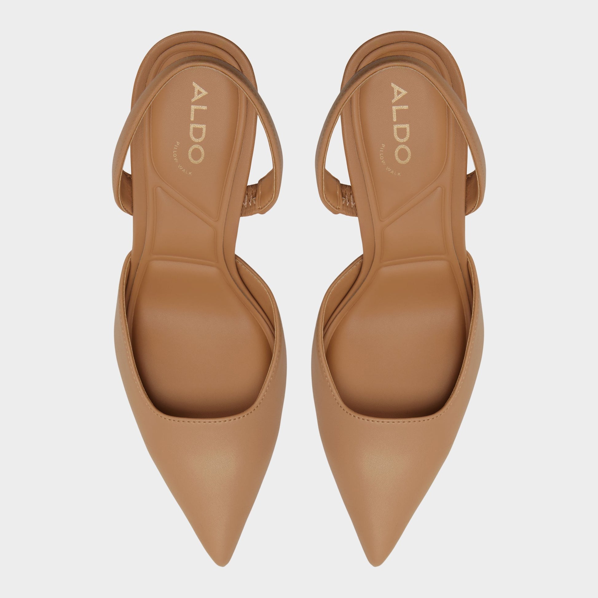 Top-down view of the Beige Berolden Slingback high heel