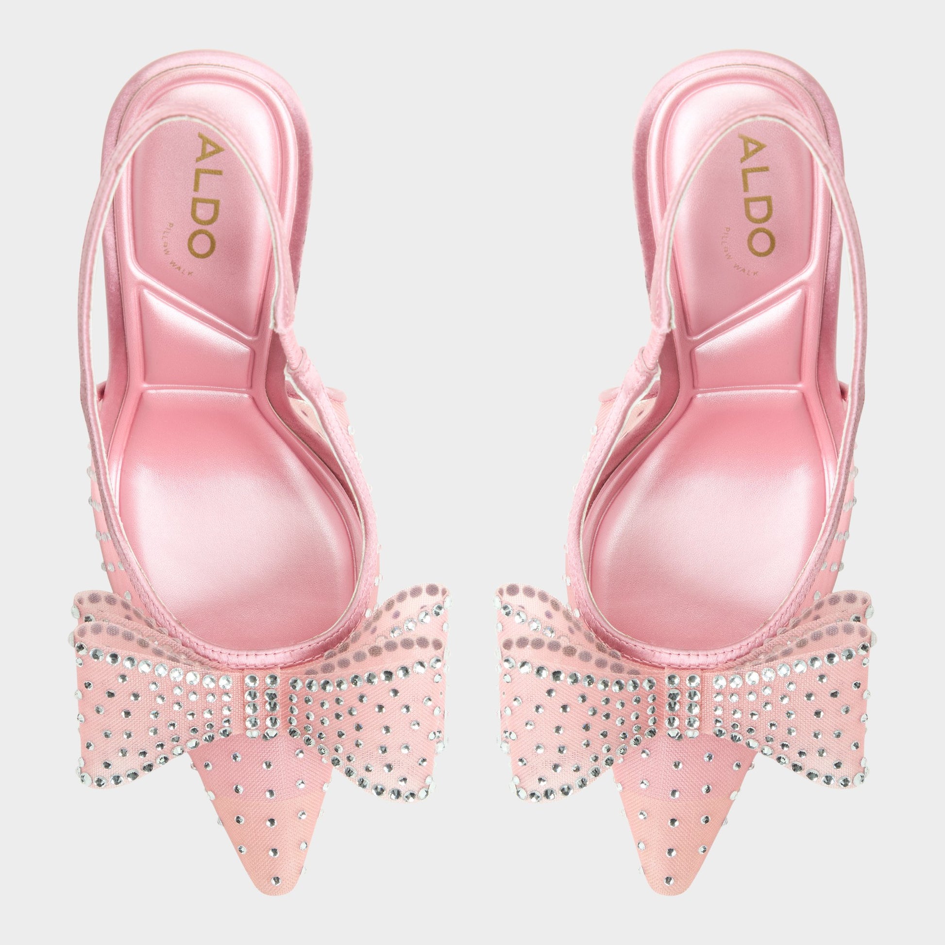 Vue de dessus de la Rose Clair Anastasiaa Talon haut à bride arrière