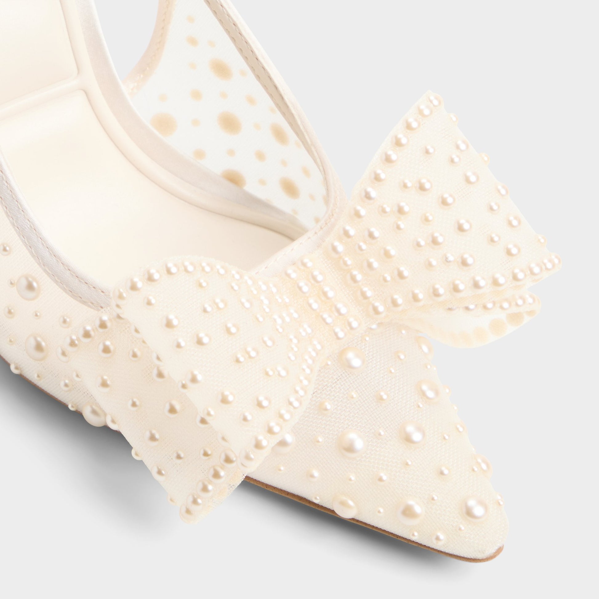 Close-up of the Other white Anastasiaa Slingback high heel