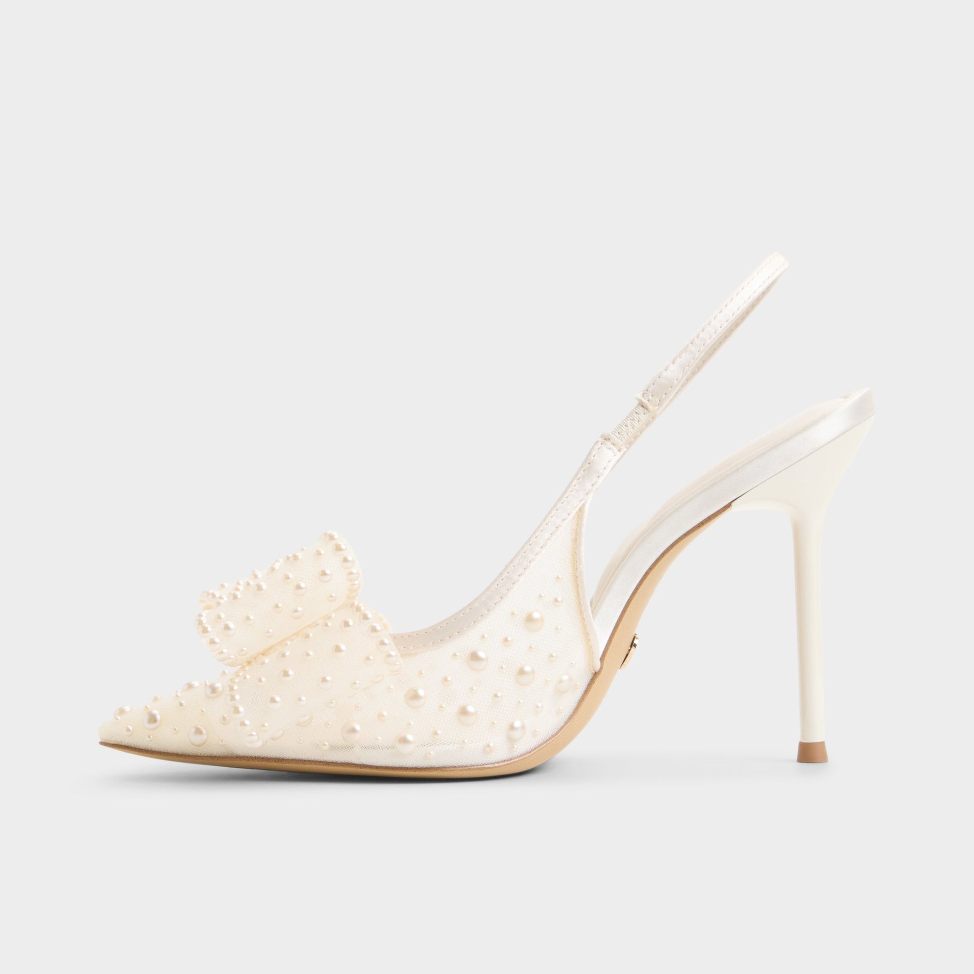 Side view of Other white Anastasiaa Slingback heel