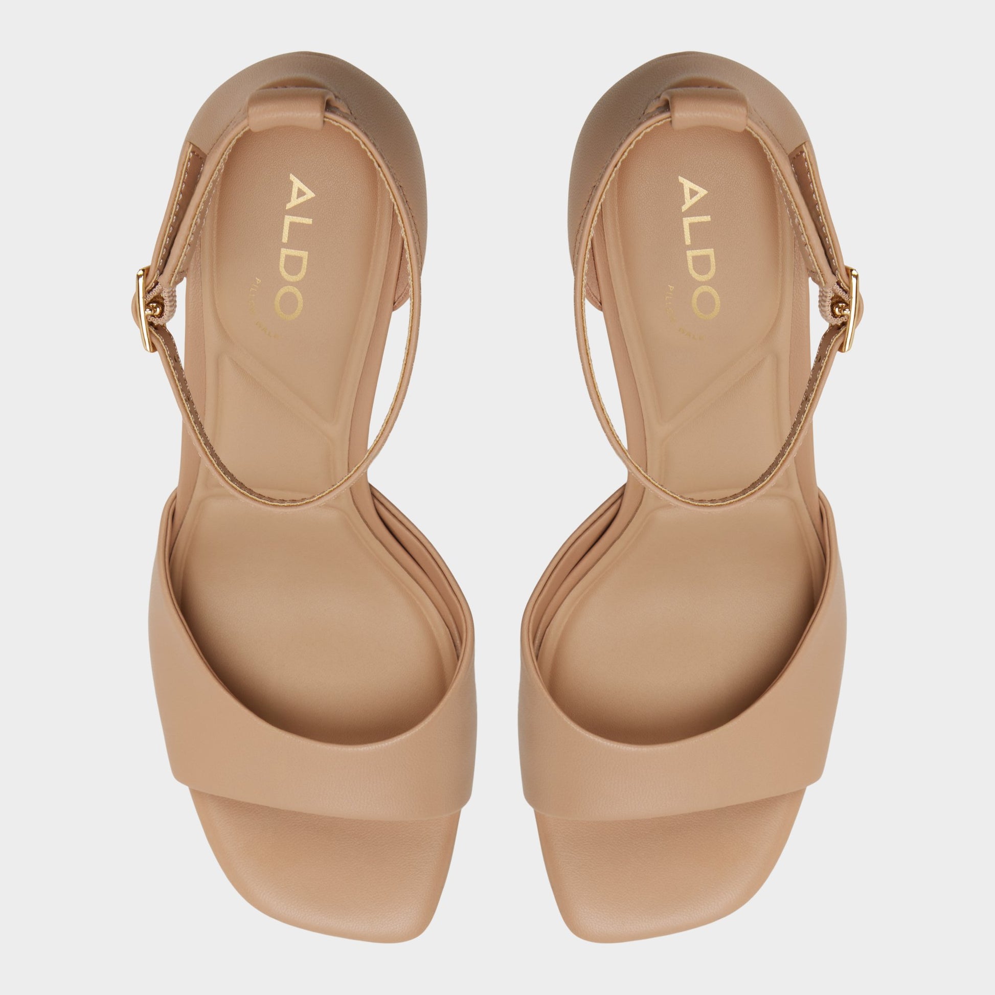 Vue de dessus de la Beige Florianna Sandale à talon haut