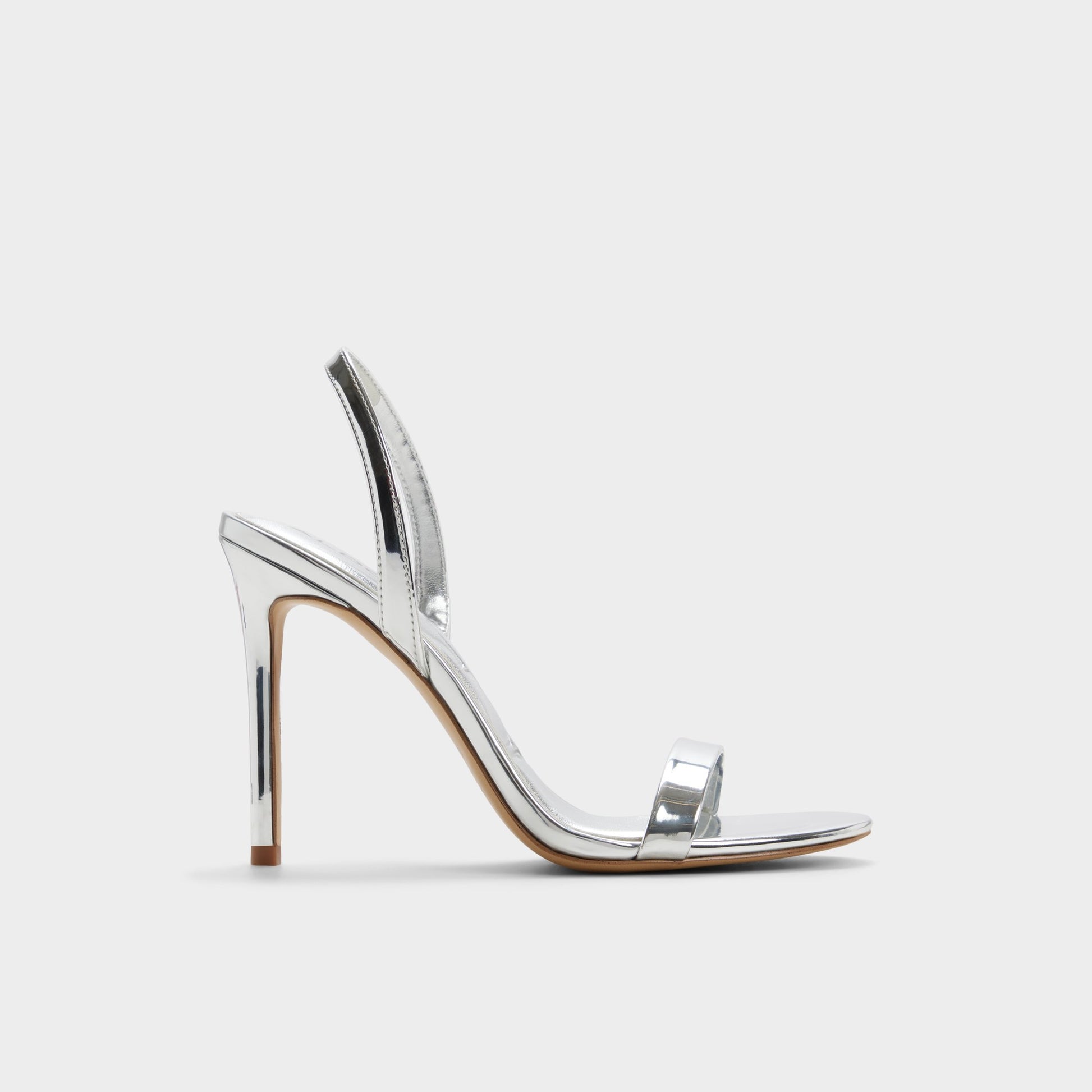 Main View of Silver Quinney Slingback heeled sandal for Womens