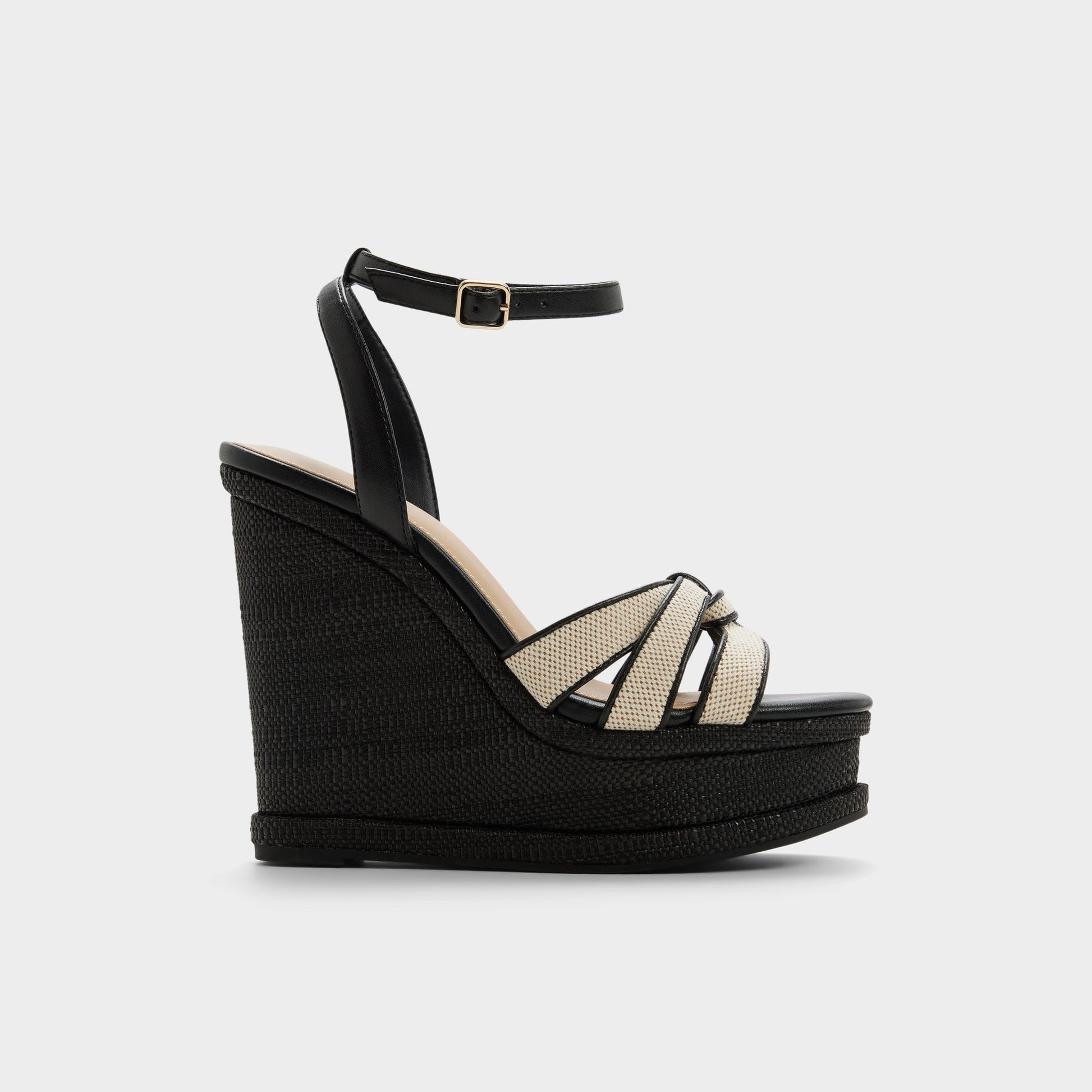 Main View of Black combo Esmerie Wedge sandal for Womens