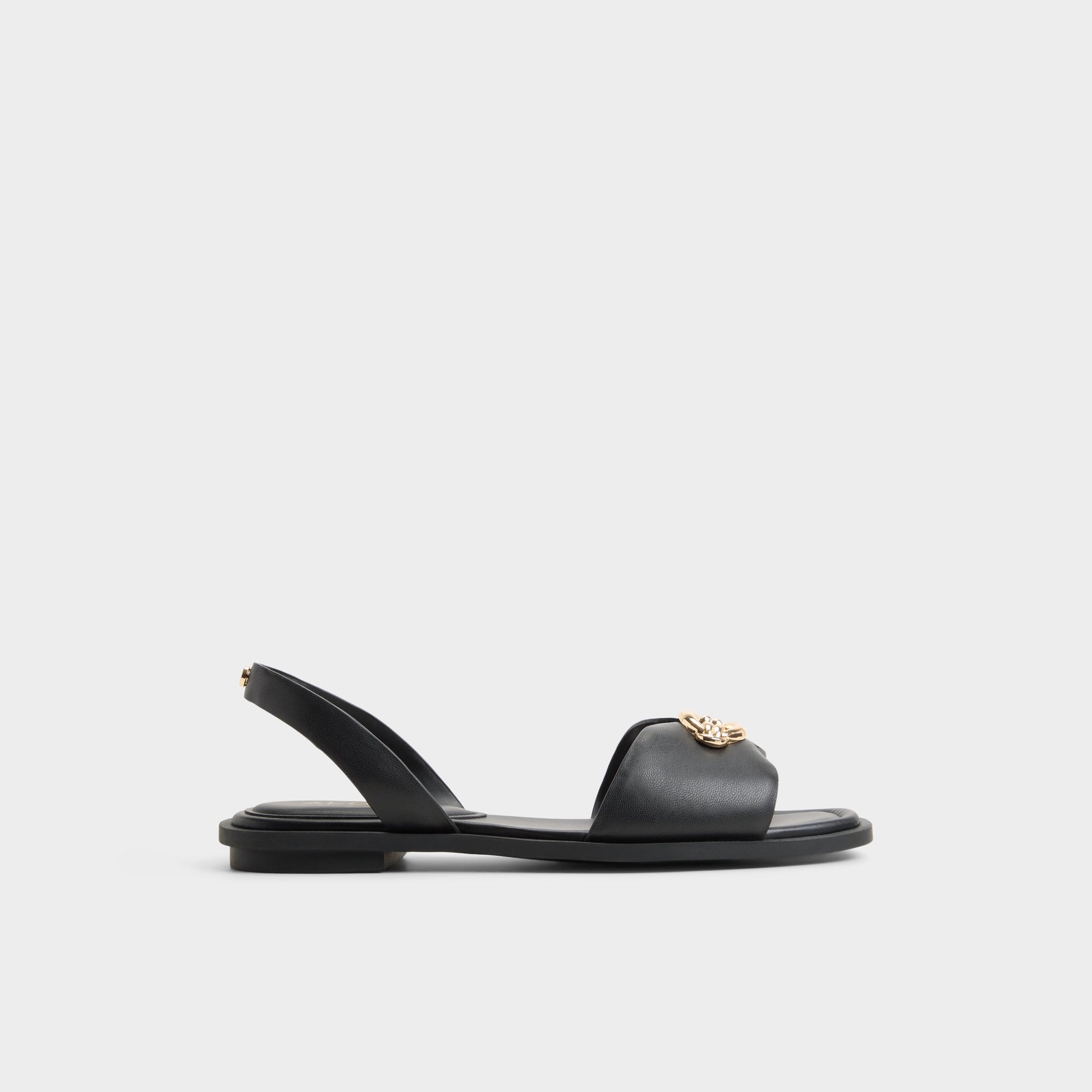Main View of Black Calelian Flat sandal for Womens
