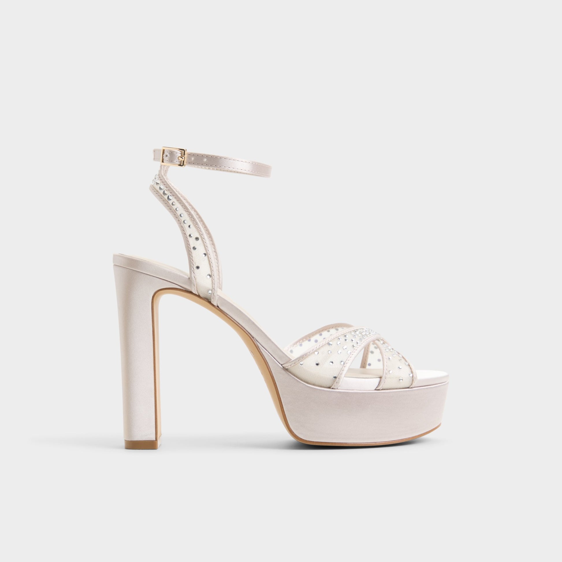 Main View of Other beige Rosaria Strappy heeled sandal for Womens