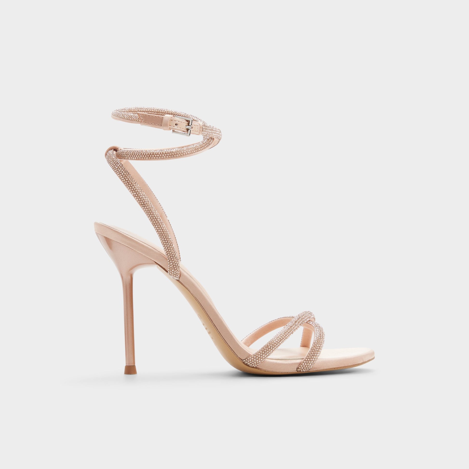 Main View of Open pink Manaelden Strappy heeled sandal for Womens
