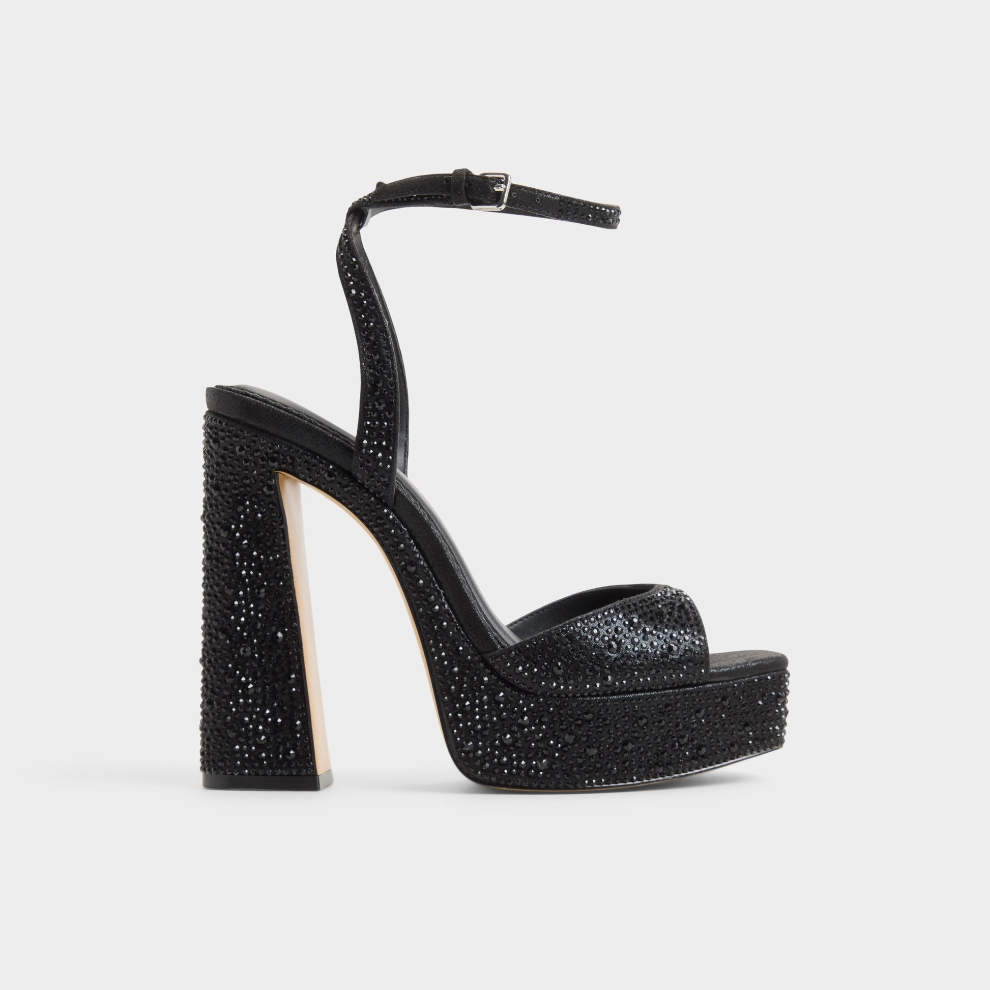 Main View of Other black Matelina Strappy heeled sandal for Womens