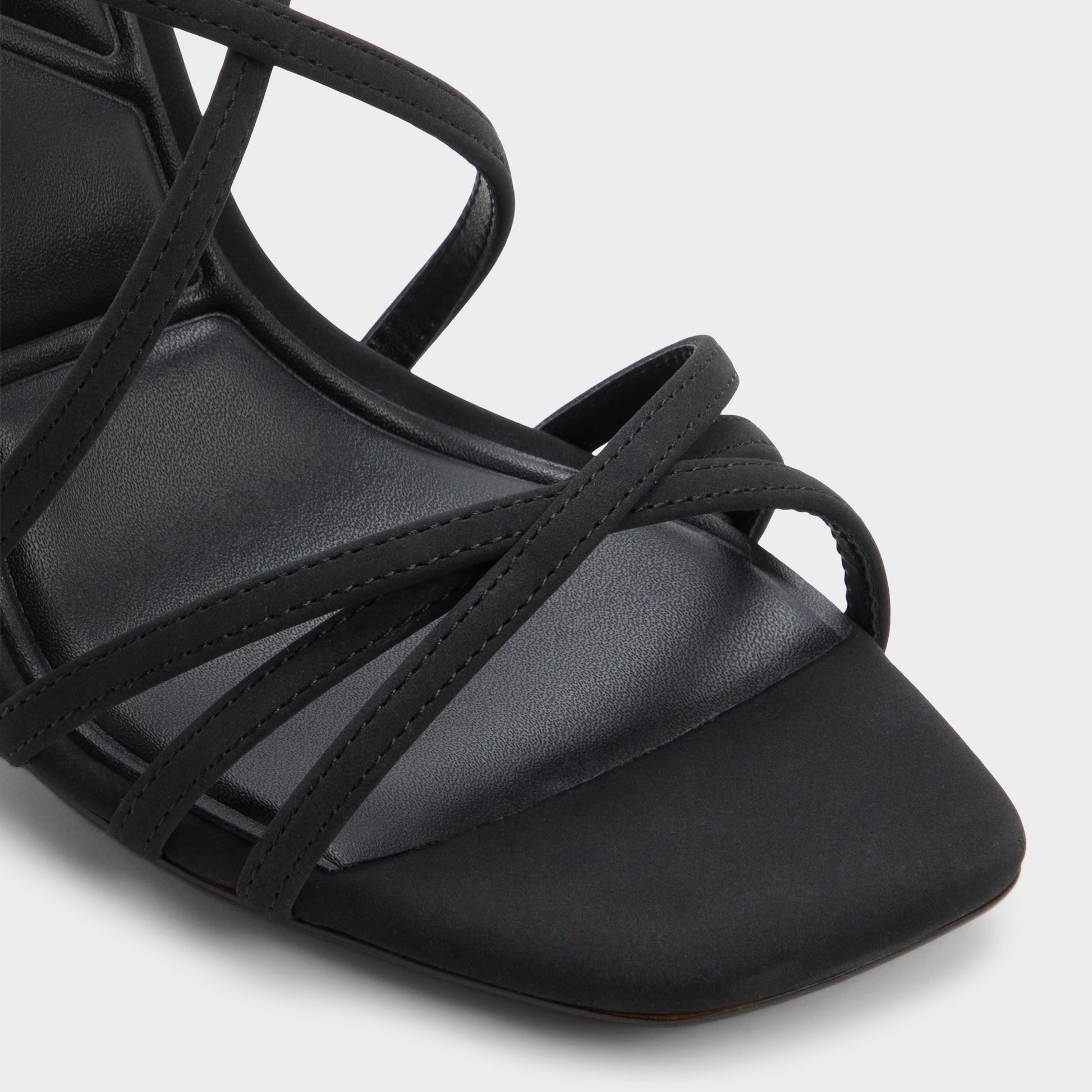Close-up of the Other black Talyia Strappy heeled sandal