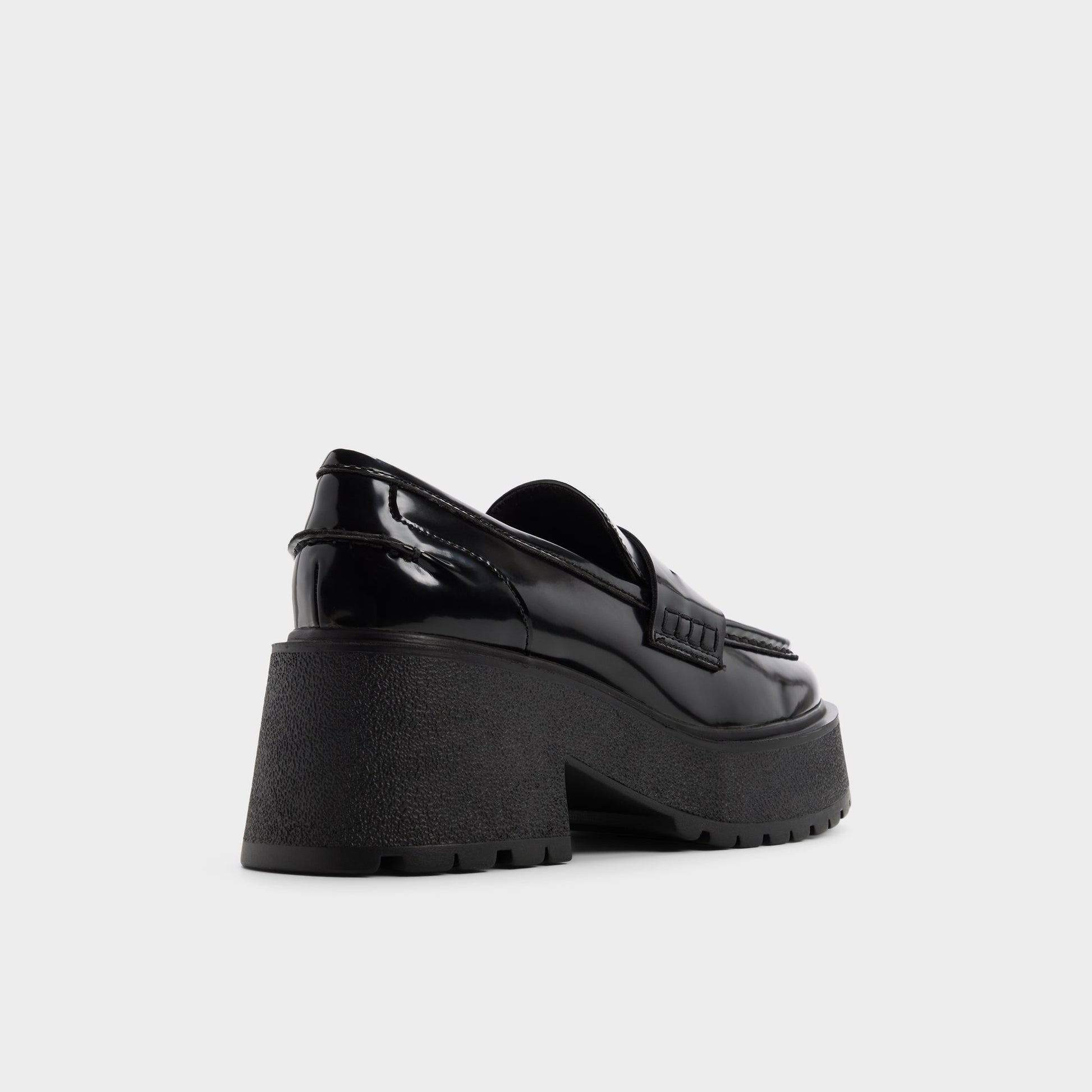 Three-quarter angle of Black Ibae Loafer's back side