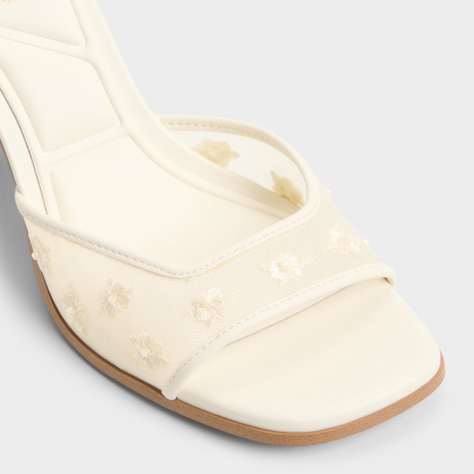 Close-up of the Other white Lisarae Heeled mule