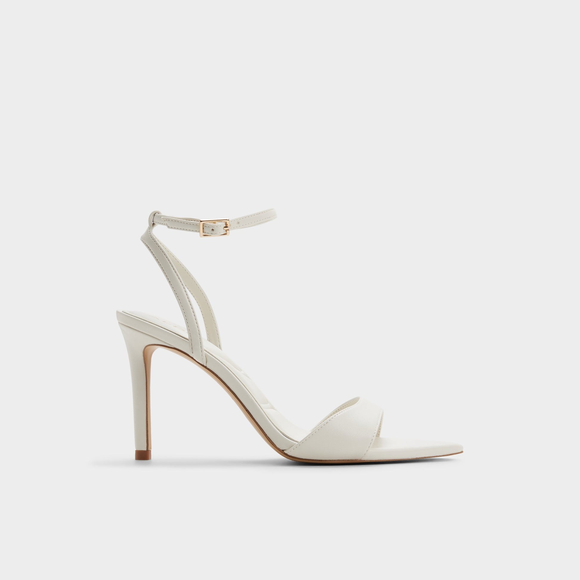 Main View of White/bone Leandra Strappy heeled sandal for Womens