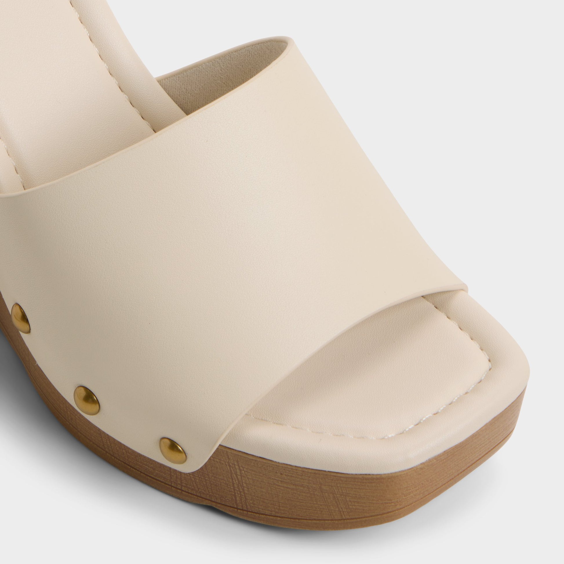 Close-up of the Other white Grounded Wedge sandal