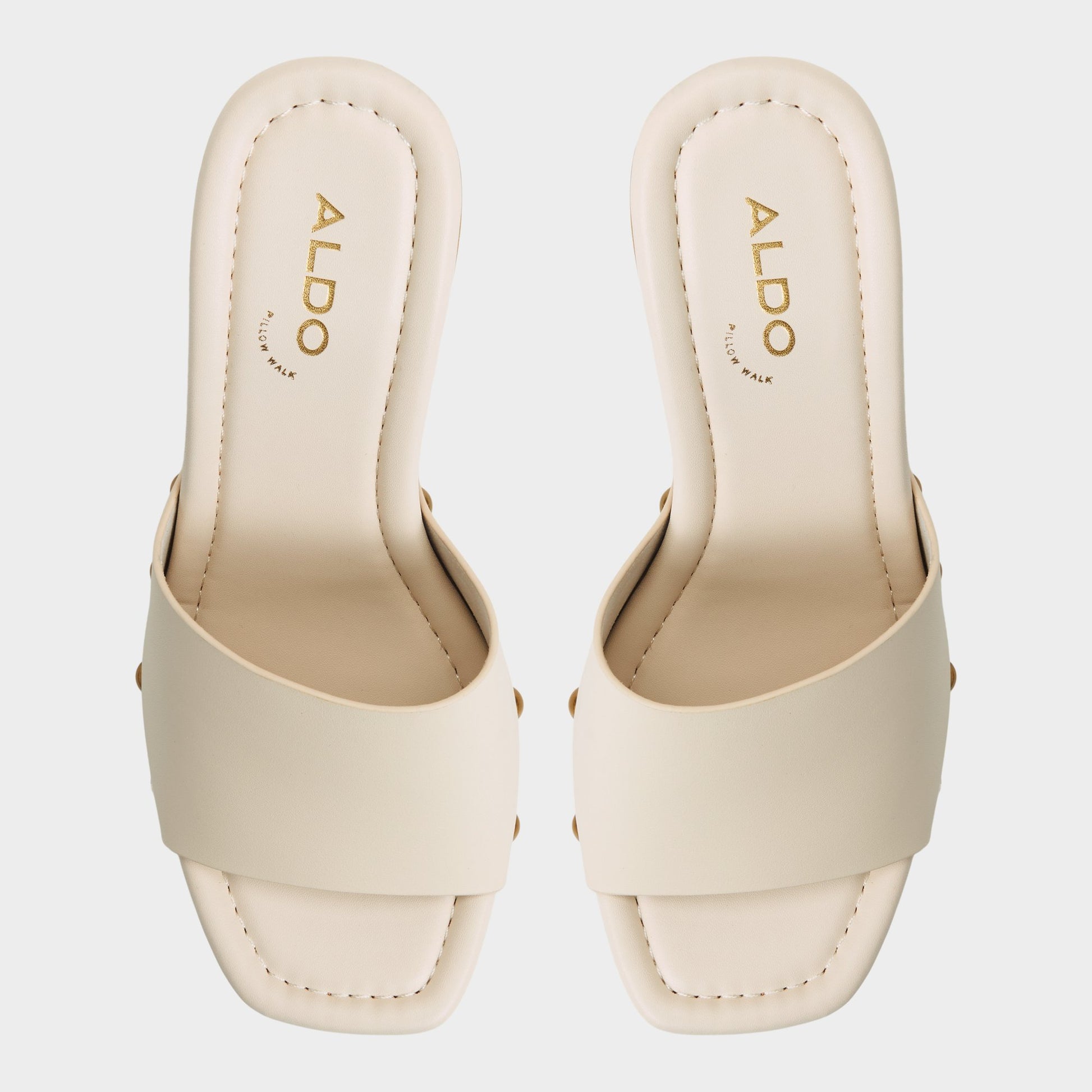 Top-down view of the Other white Grounded Wedge sandal