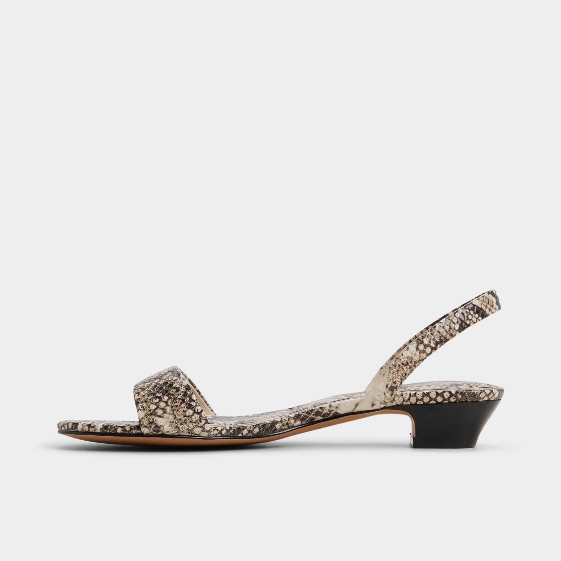 Vue latérale de Combo Beige Halobrerel Sandale à talon haut