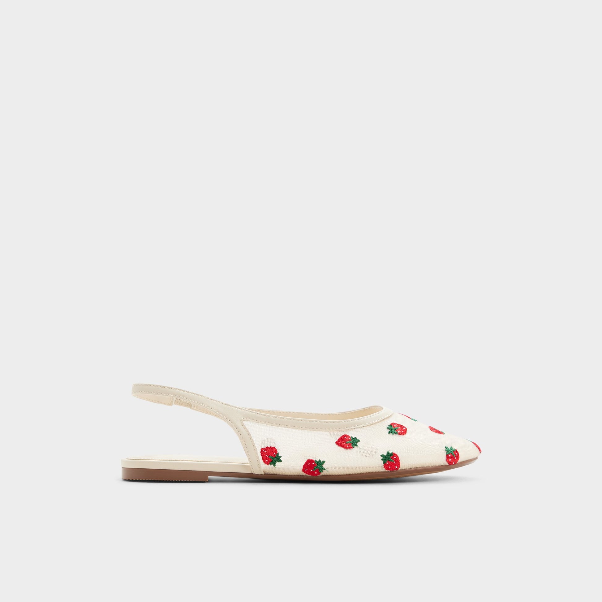 Main View of Cream multi Droplet Slingback ballet flat for Womens
