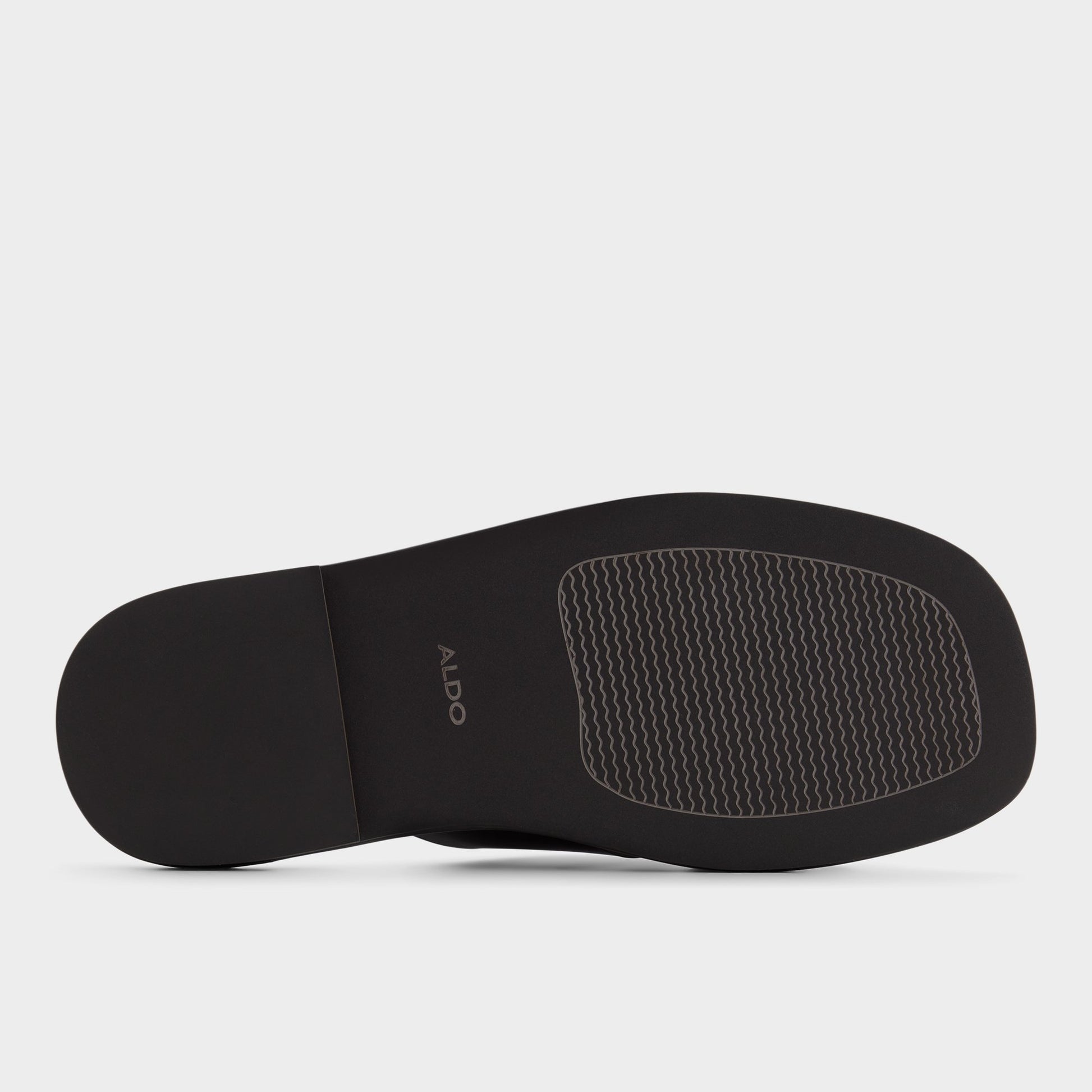 View of Dark brown Emris Slide sandal's sole