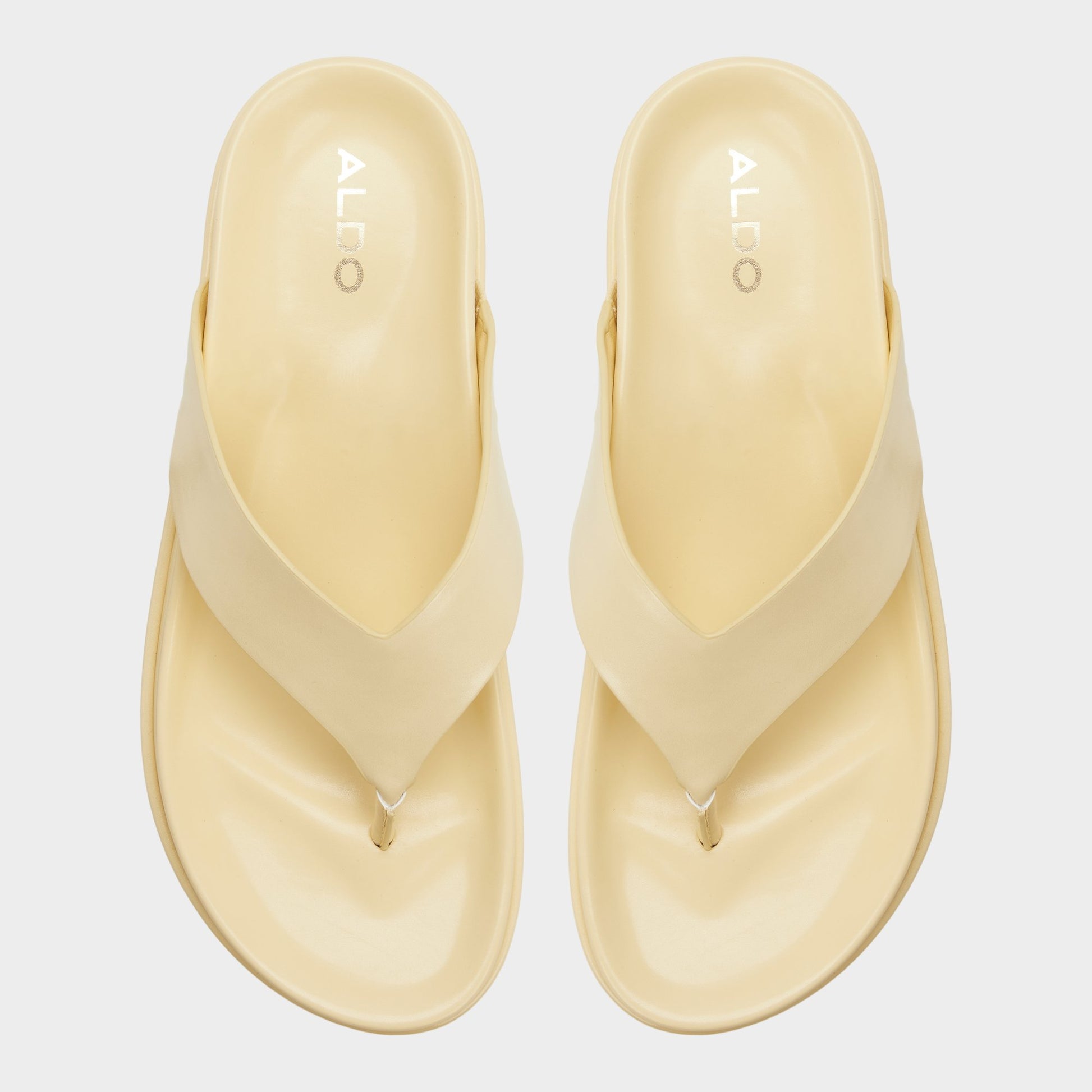 Top-down view of the Light yellow Mist Flip flop