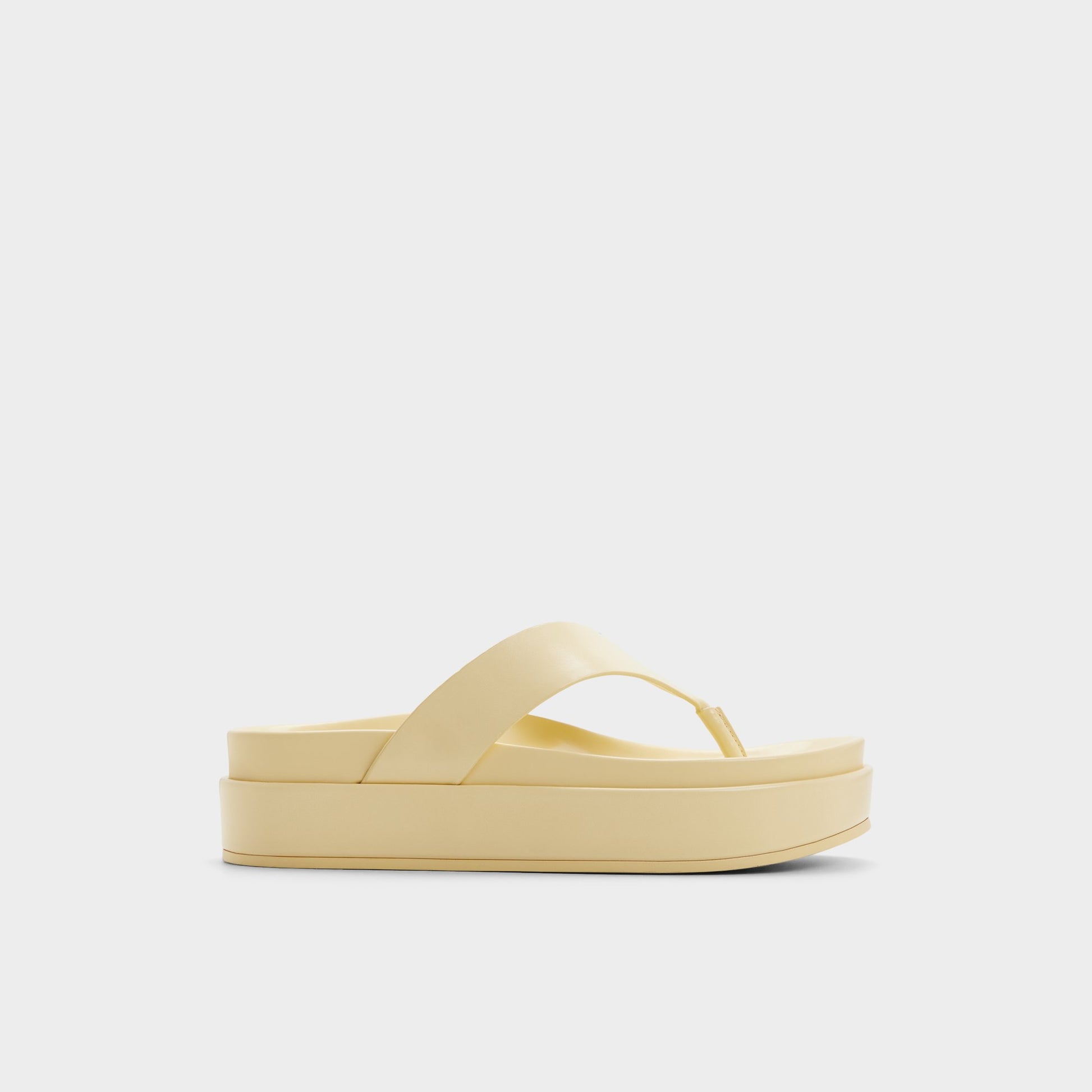 Main View of Light yellow Mist Flip flop for Womens