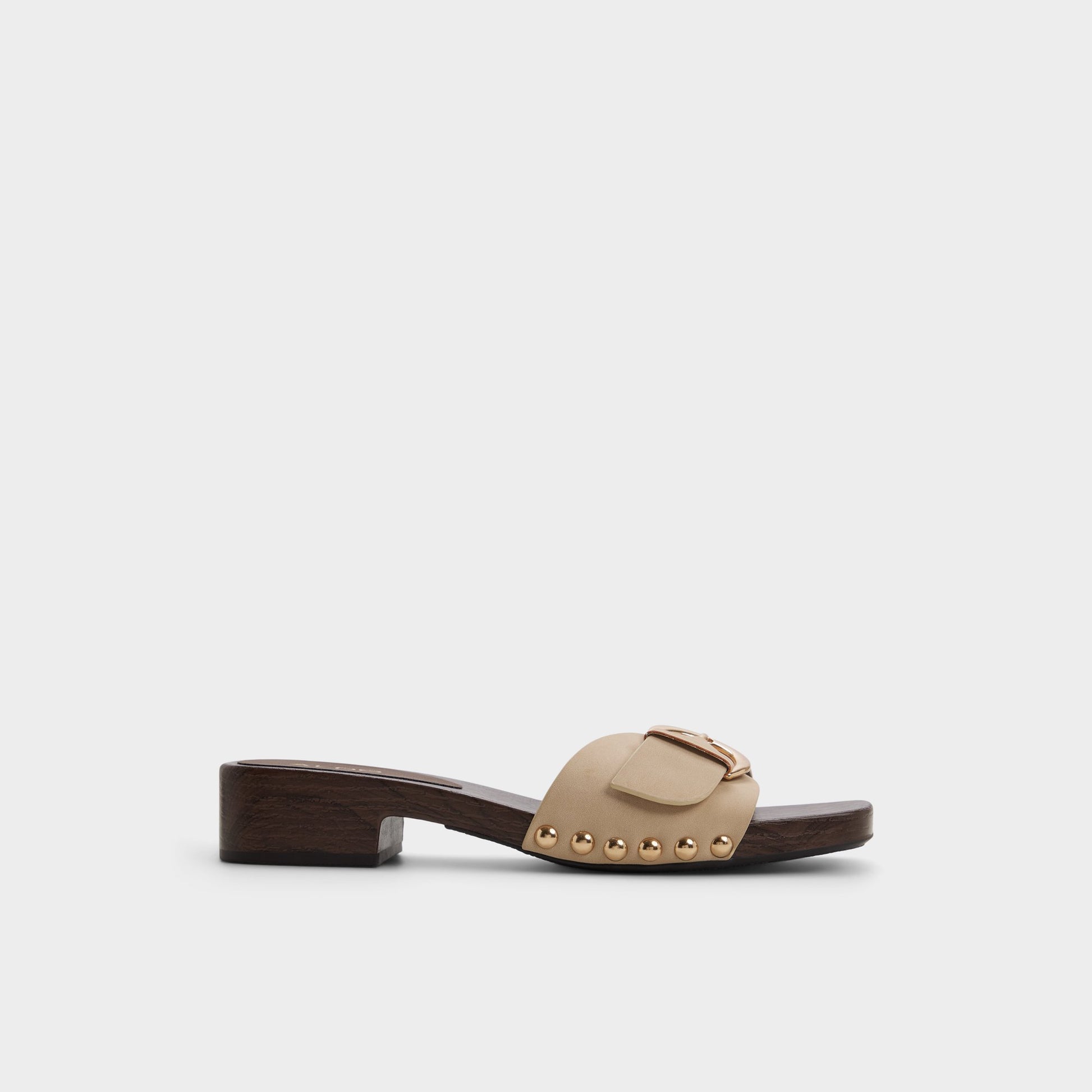 Main View of Taupe Alloria Block heeled sandal for Womens