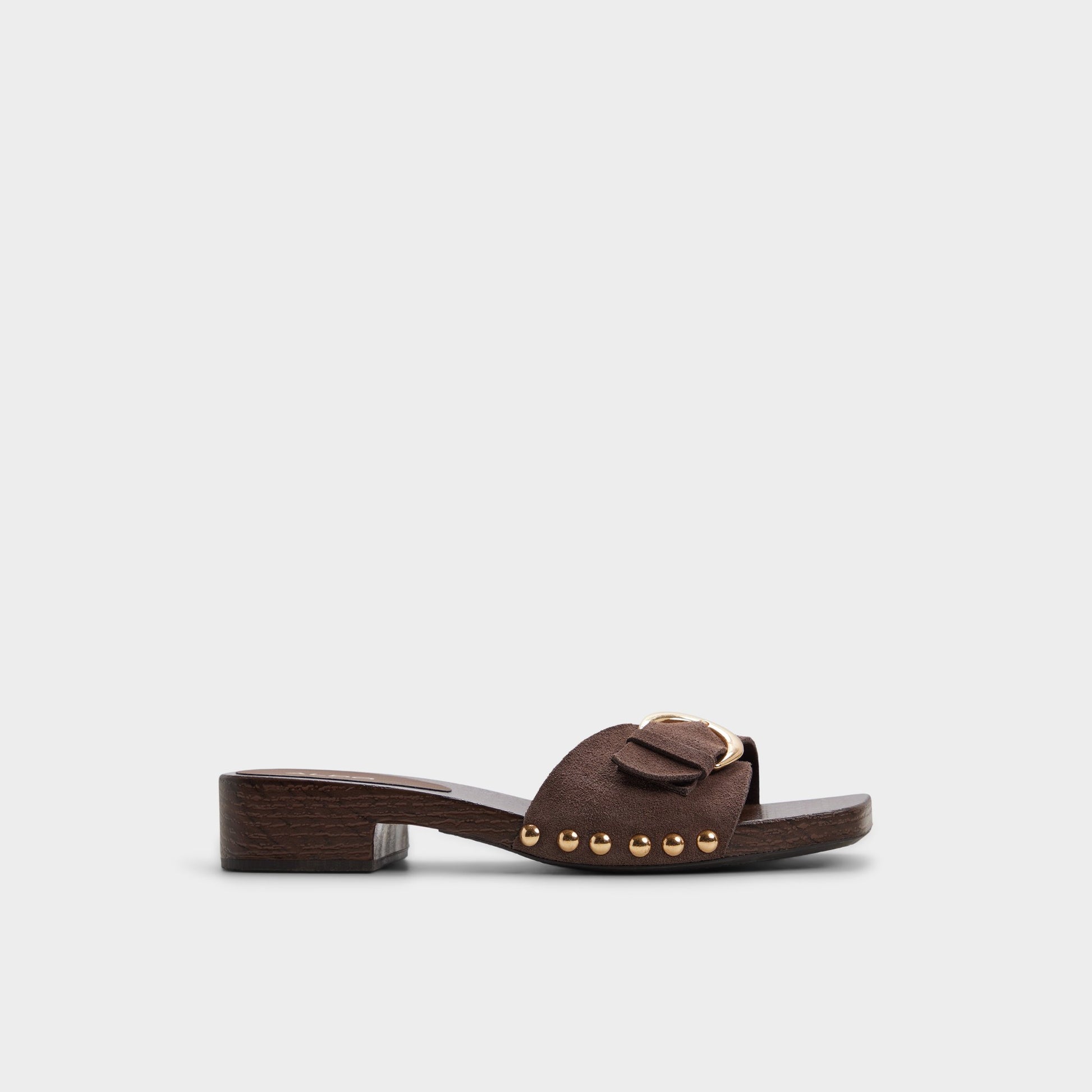 Main View of Dark brown Alloria Block heeled sandal for Womens