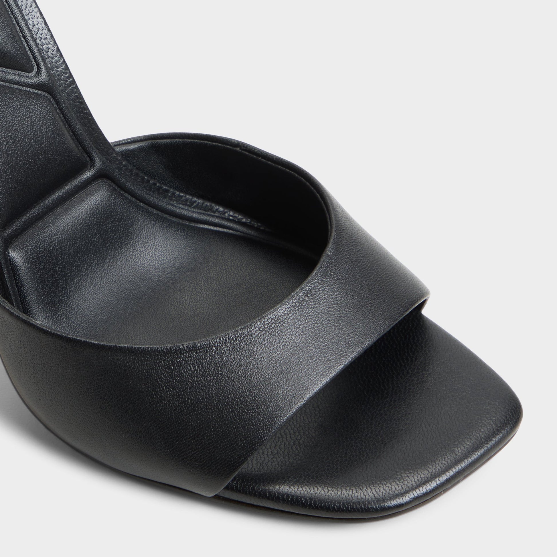 Close-up of the Other black Florianna Strappy heeled sandal