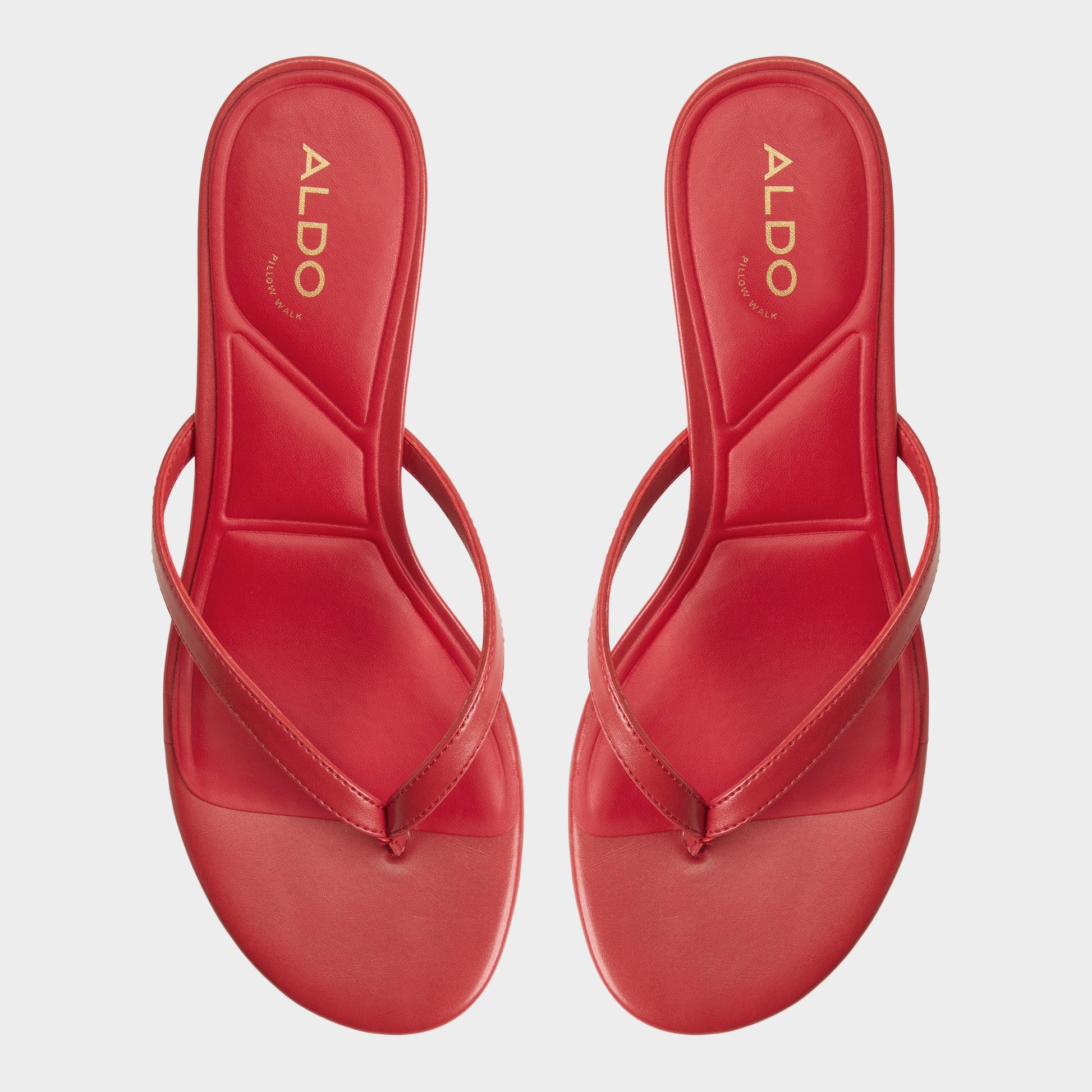 Top-down view of the Bordo Lift Heeled flip flop