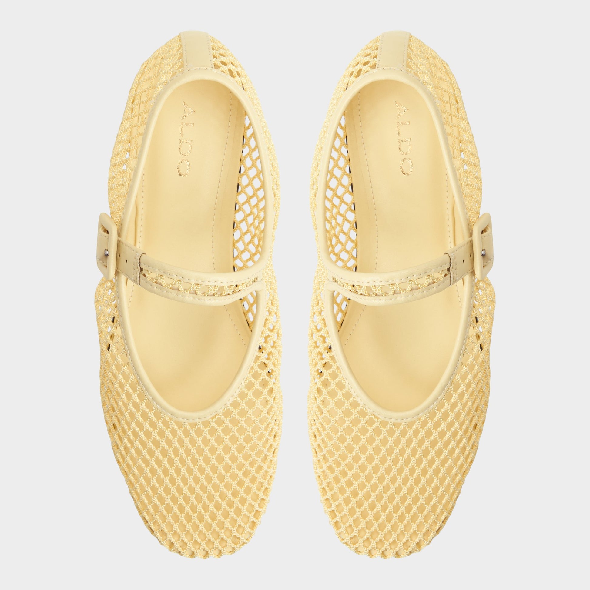 Vue de dessus de la Jaune clair Alissie Ballerine