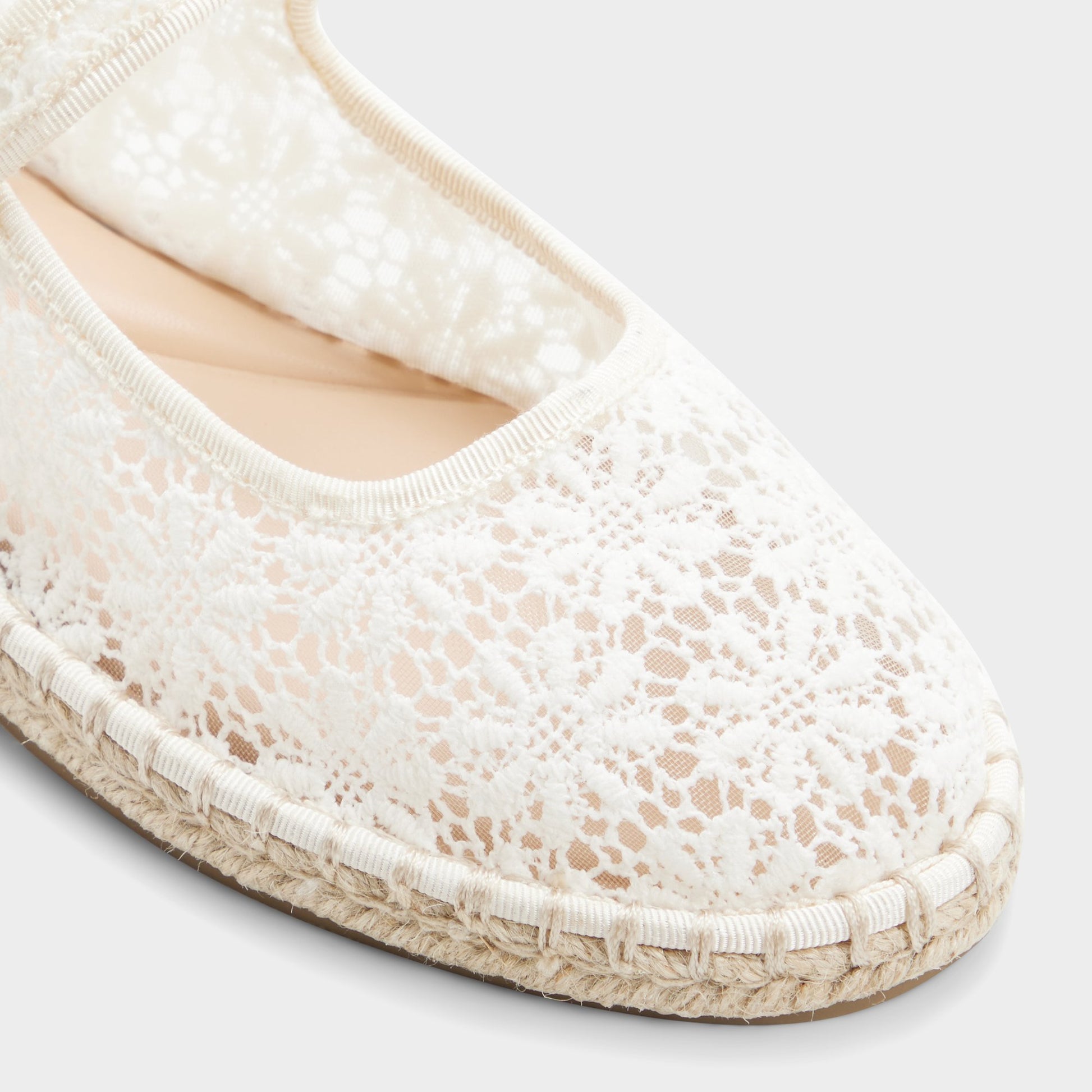 Close-up of the White/bone Alisse Ballerina