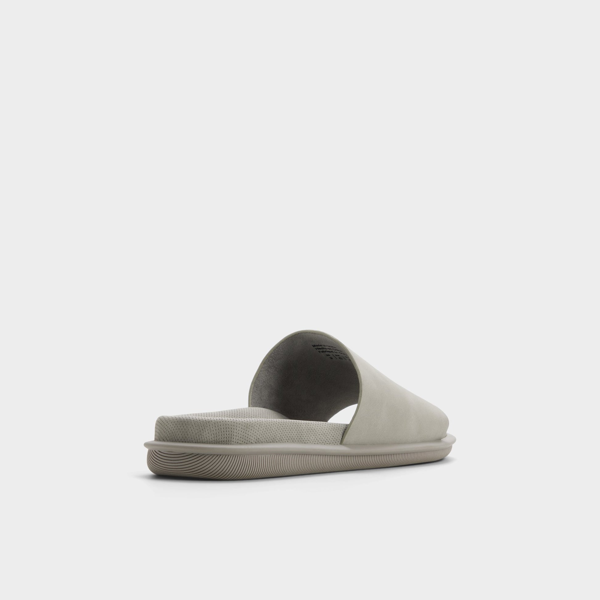 Three-quarter angle of Light grey Galesaa Slide sandal's back side