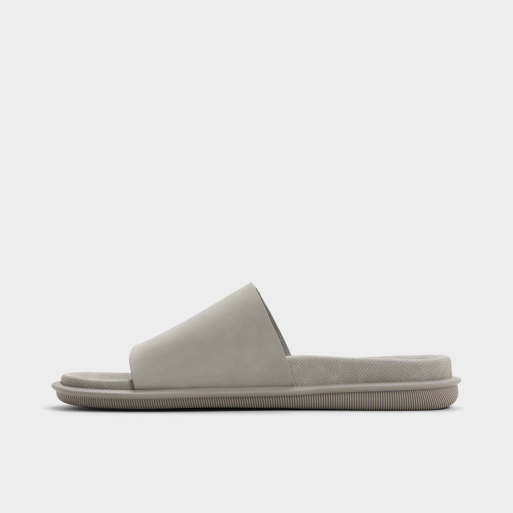 Side view of Light grey Galesaa Slide sandal