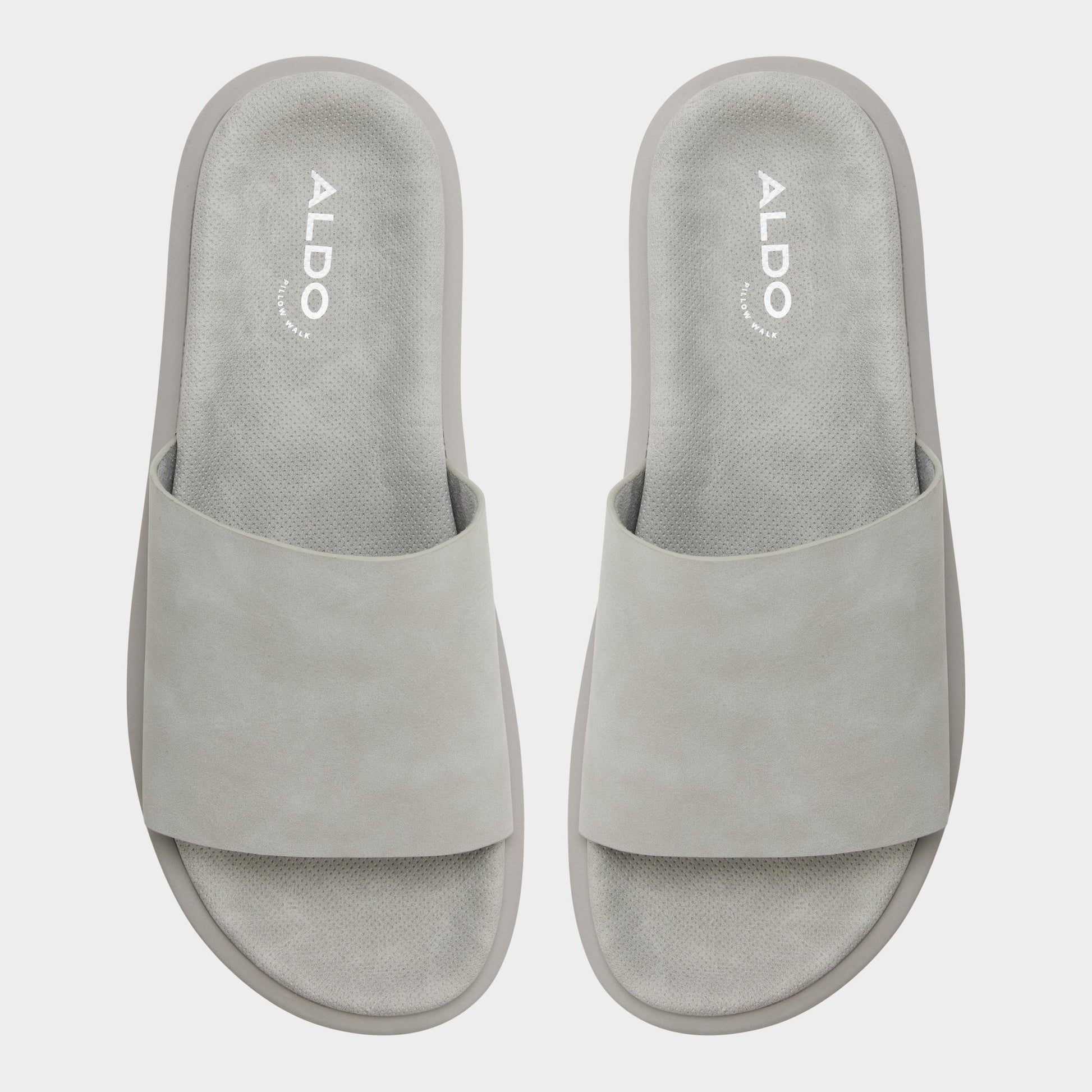 Top-down view of the Light grey Galesaa Slide sandal
