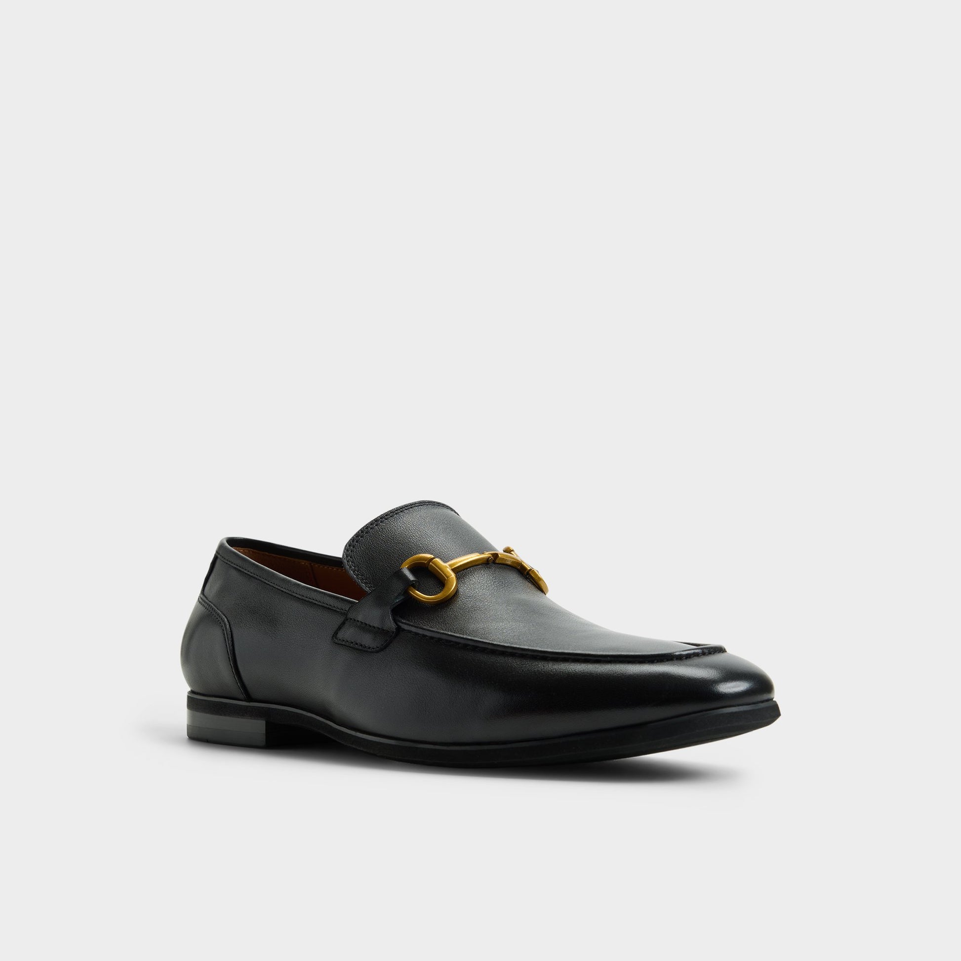 Three-quarter angle of Black Torrance Loafer's front side
